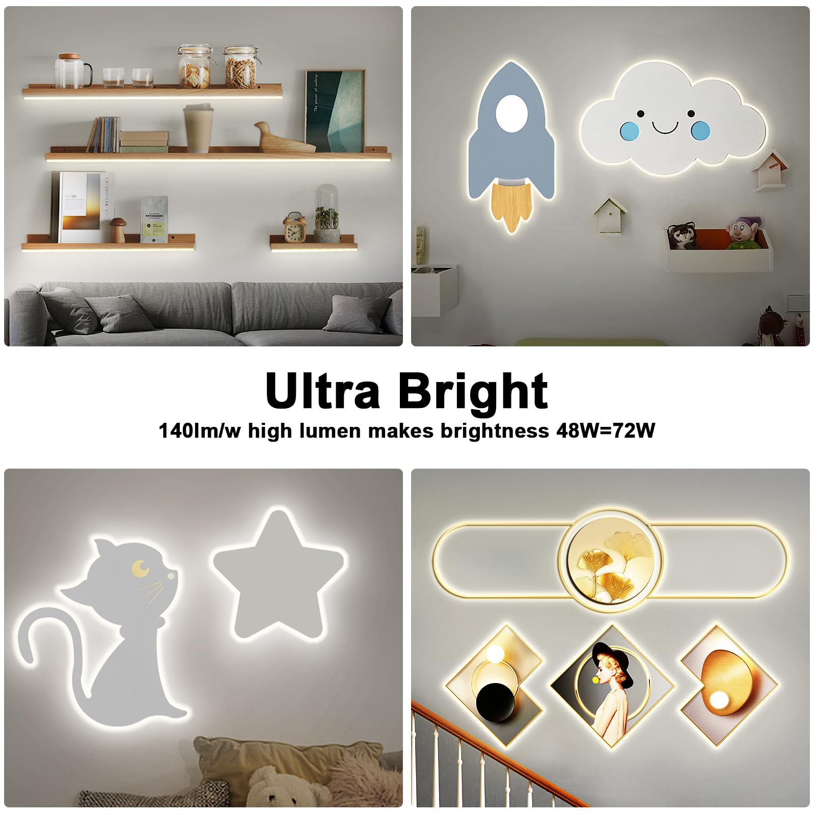 Tatazone 32.8Ft 4000K White Cob Led Strip Lights With Remote, Dimmable Bright Neutral White Cob Light Strip, Indoor Cob Led Ligh