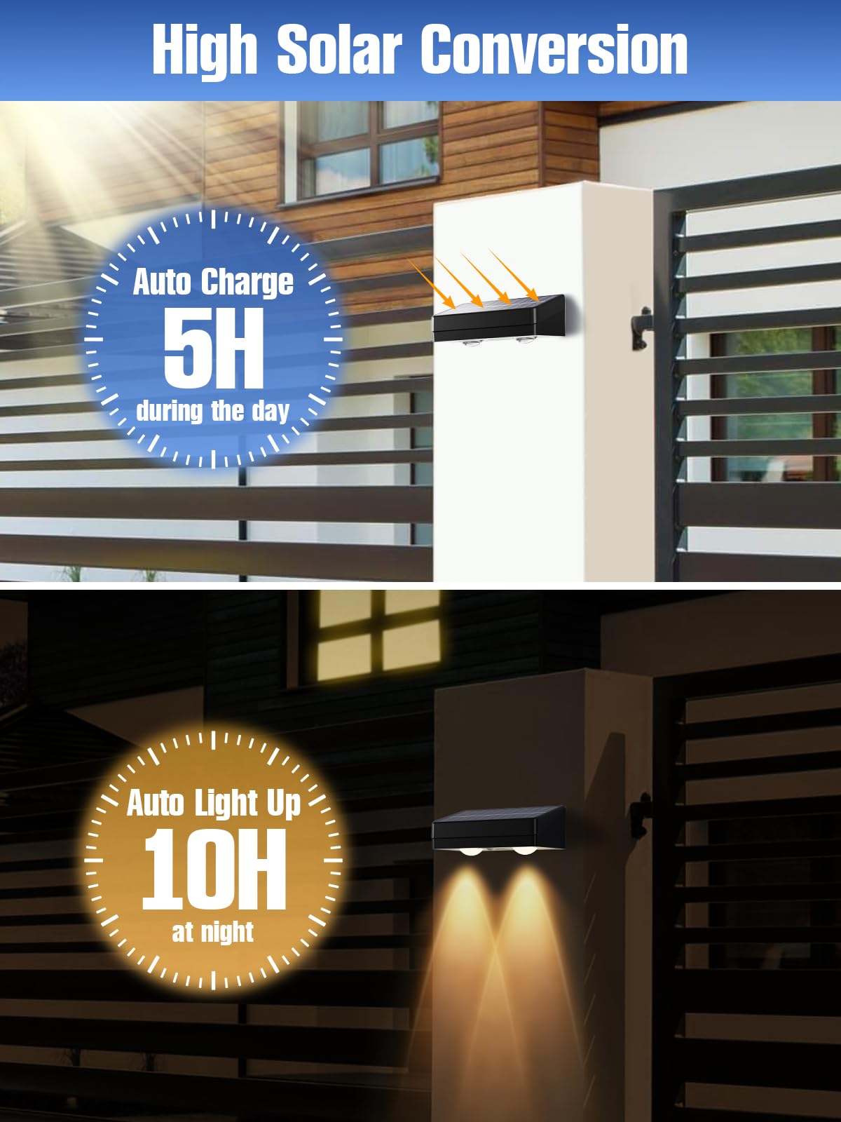 Zsyiqixi Solar Fence Lights 12 Pack, Rgb Fence Solar Lights Outdoor Waterproof Led, 12 Modes Color Changing Outside Lightings De