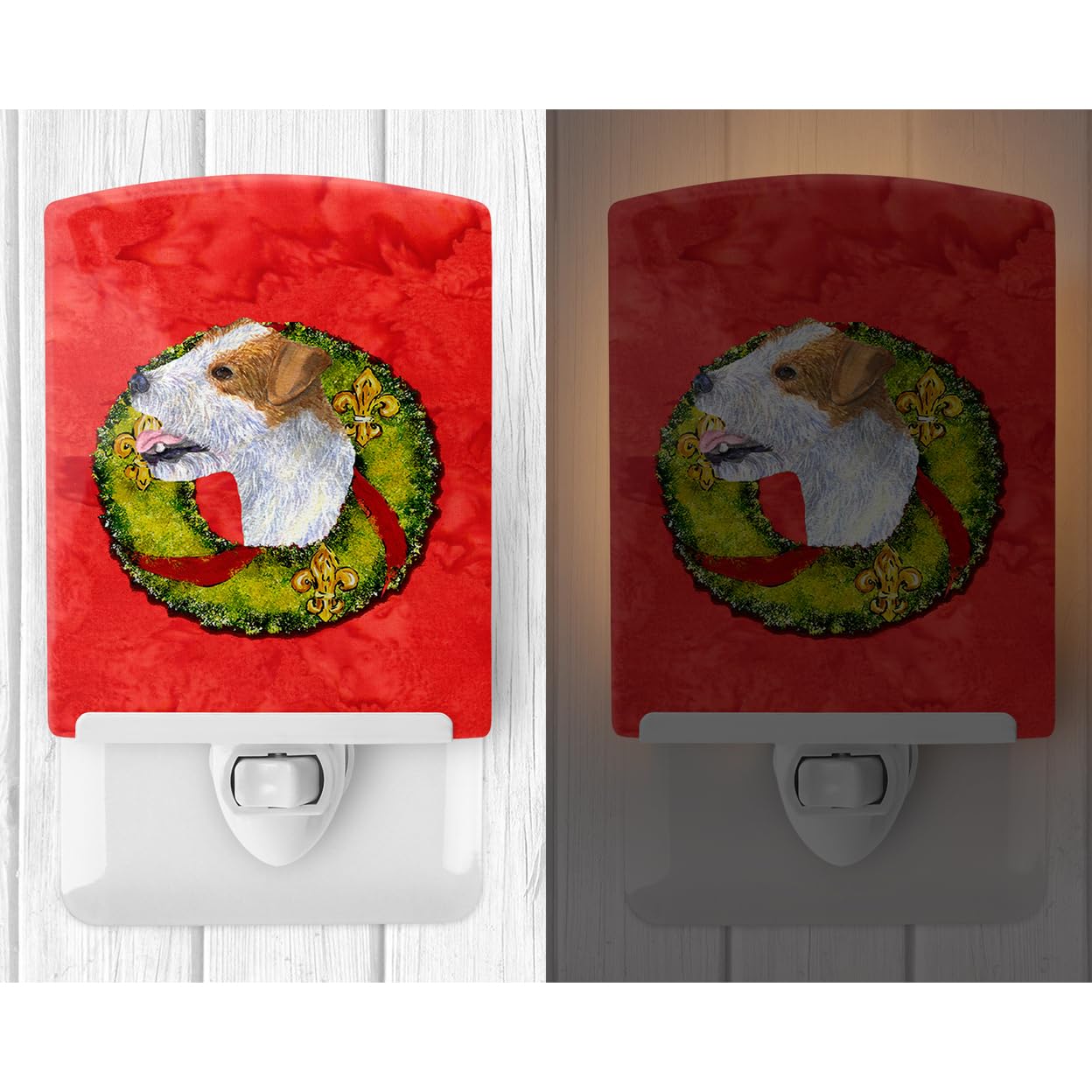 Carolines Treasures Ceramic Night Light Jack Russell Terrier 6x4x3in Model SS4191CNL Multicolor Ideal for Bedroom Bathroom Nursery