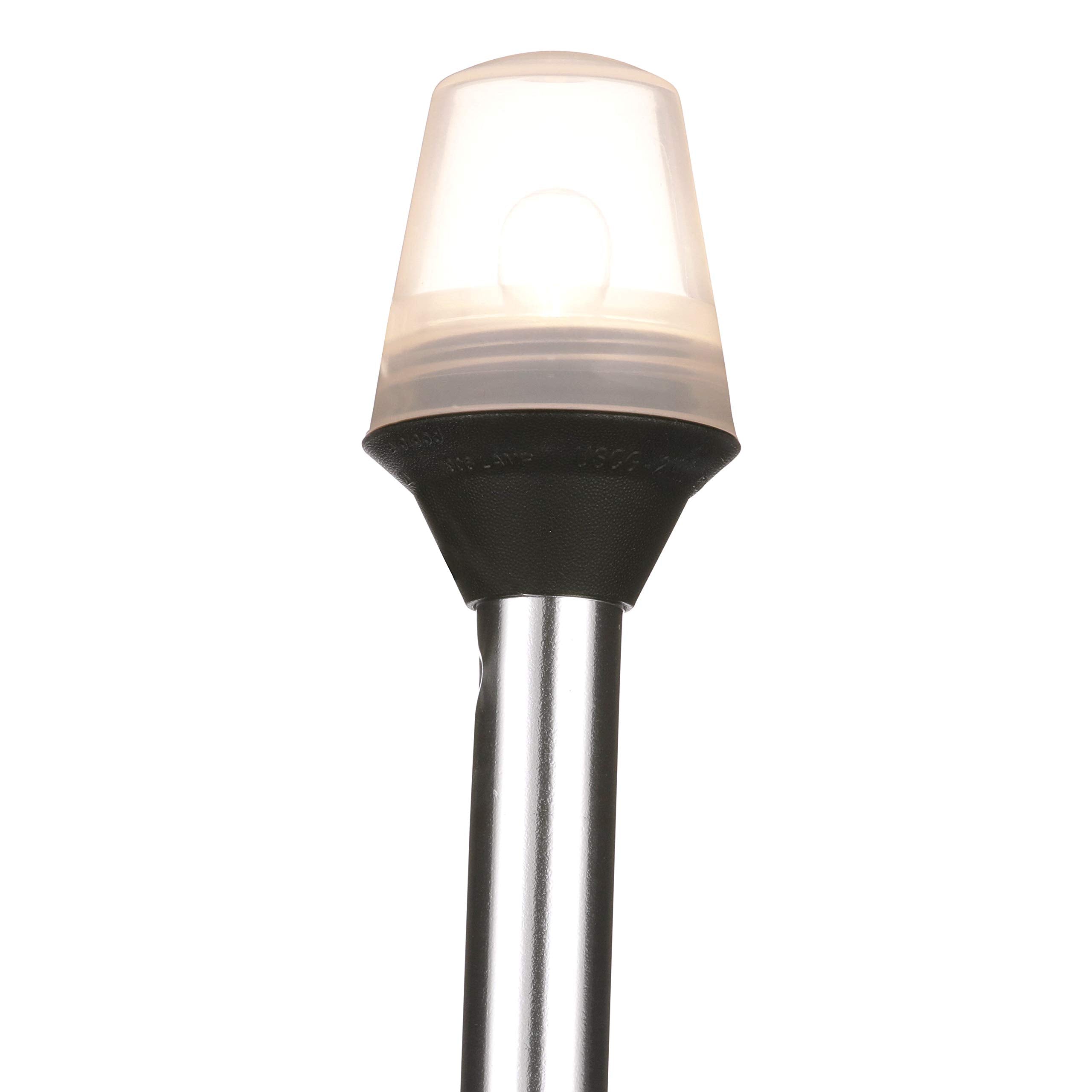 Attwood Stowaway Light, 24-Inch Pole, 2-Mile 360-Degree Illumination, Model 7100A7, Suitable for Boats Up to 65.6