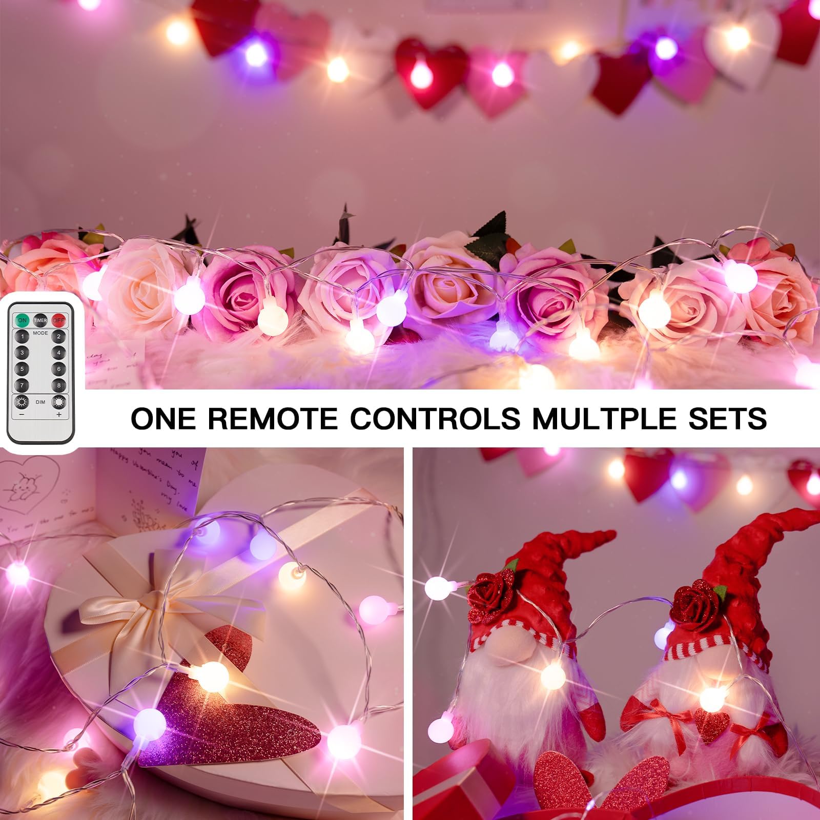 Suddus Globe String Lights Outdoor Waterproof, 100 Led Colorful Globe Lights With Remote, Battery Powered String Lights For Backyard, Patio, Garden, Party, Christmas, Bedroom, Multicolor