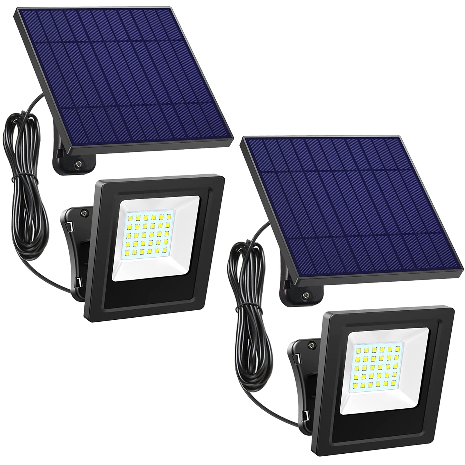 Awanber Solar Powered Lights Outdoor, 2 Pack Wall Mount Solar Dusk To Dawn Lights With Ip65 Waterproof, Super Bright Solar Secur
