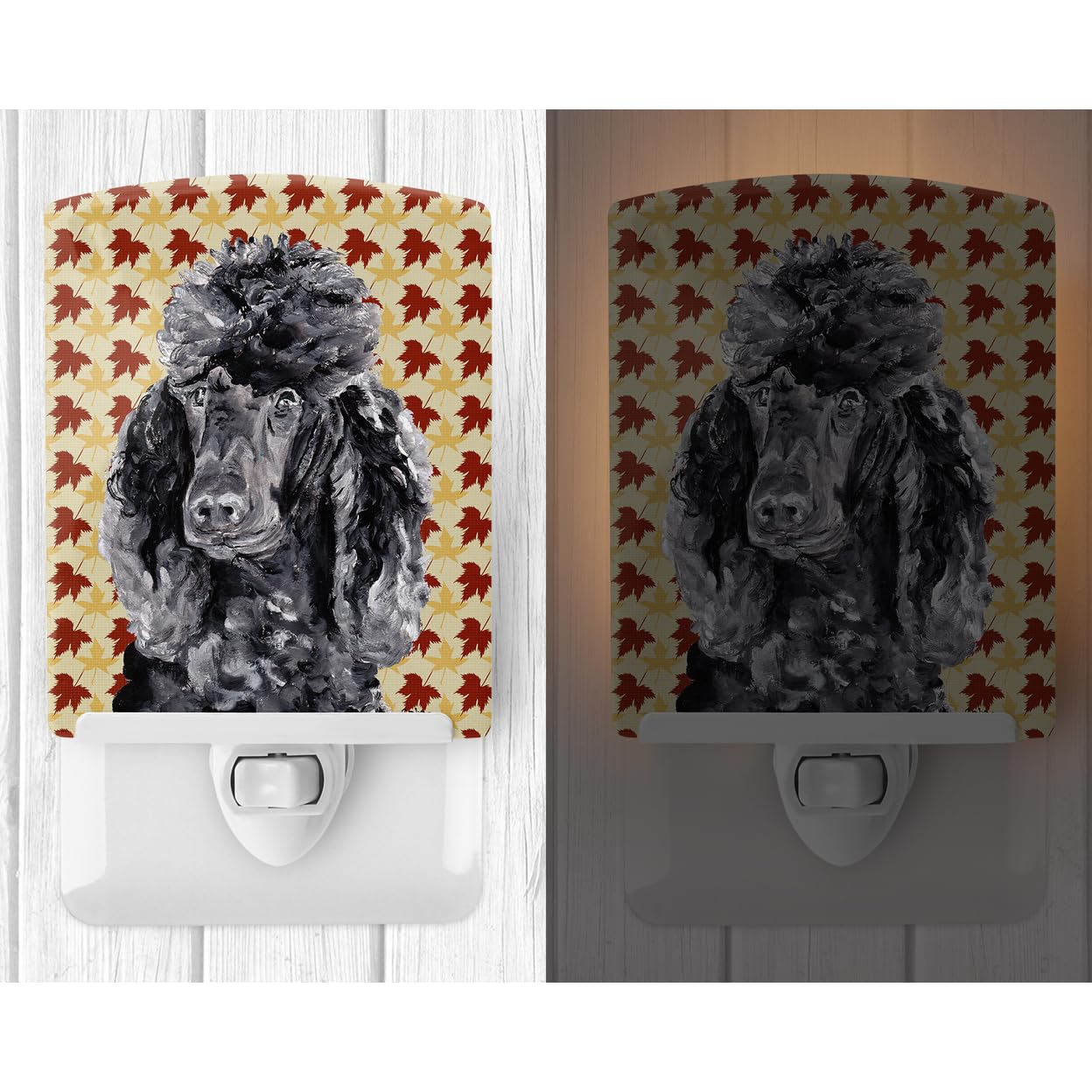 Carolines Treasures Ceramic Night Light, Black Standard Poodle, 6x4x3in, Multicolor, Model SC9674CNL, UL-Certified for Bedroom & Nursery