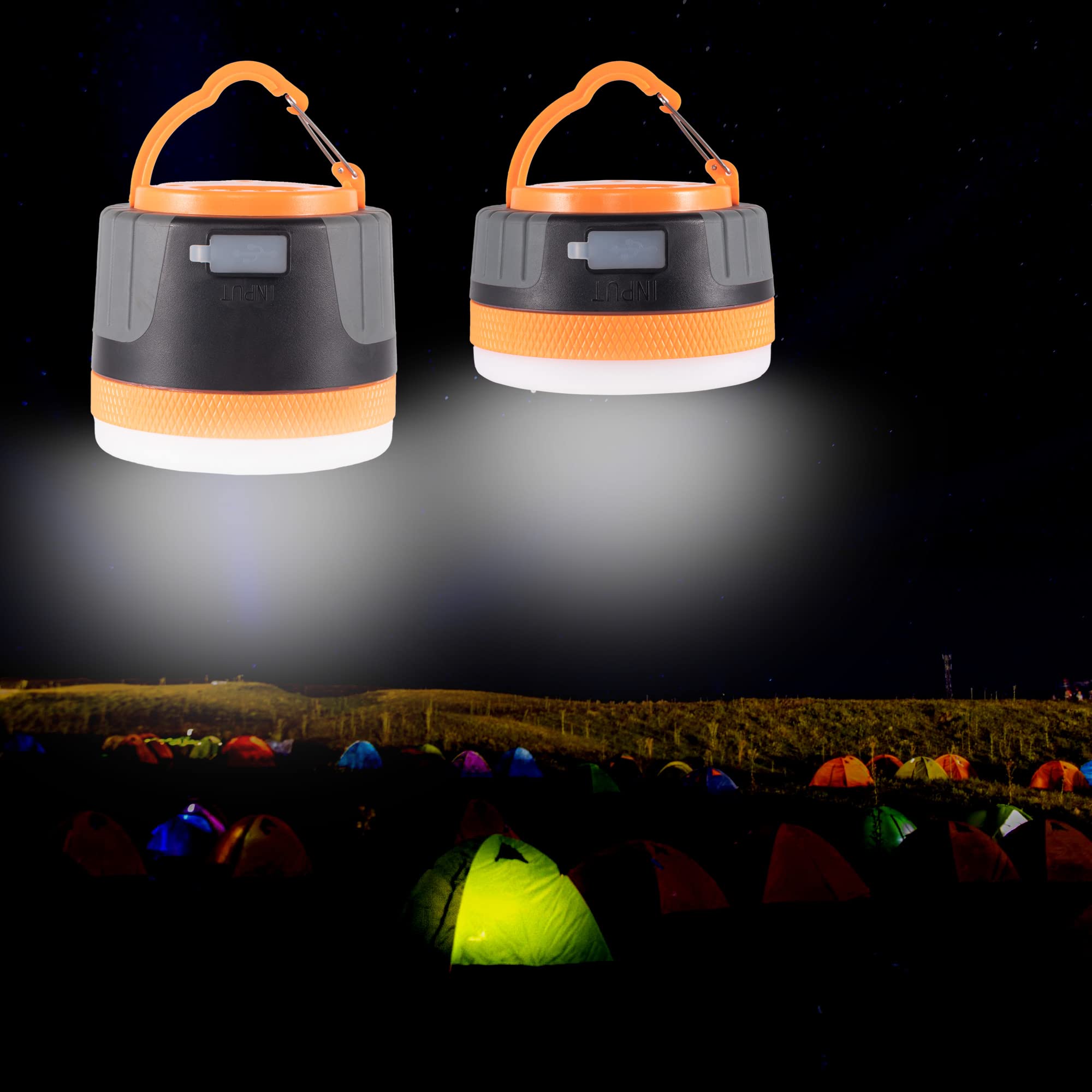 LIT-PaTH LED Camping Light, Rechargeable Lantern with Magnet Base, 4400 mAh, Survival Kit for Emergency, Hurricane, Outage, Larg