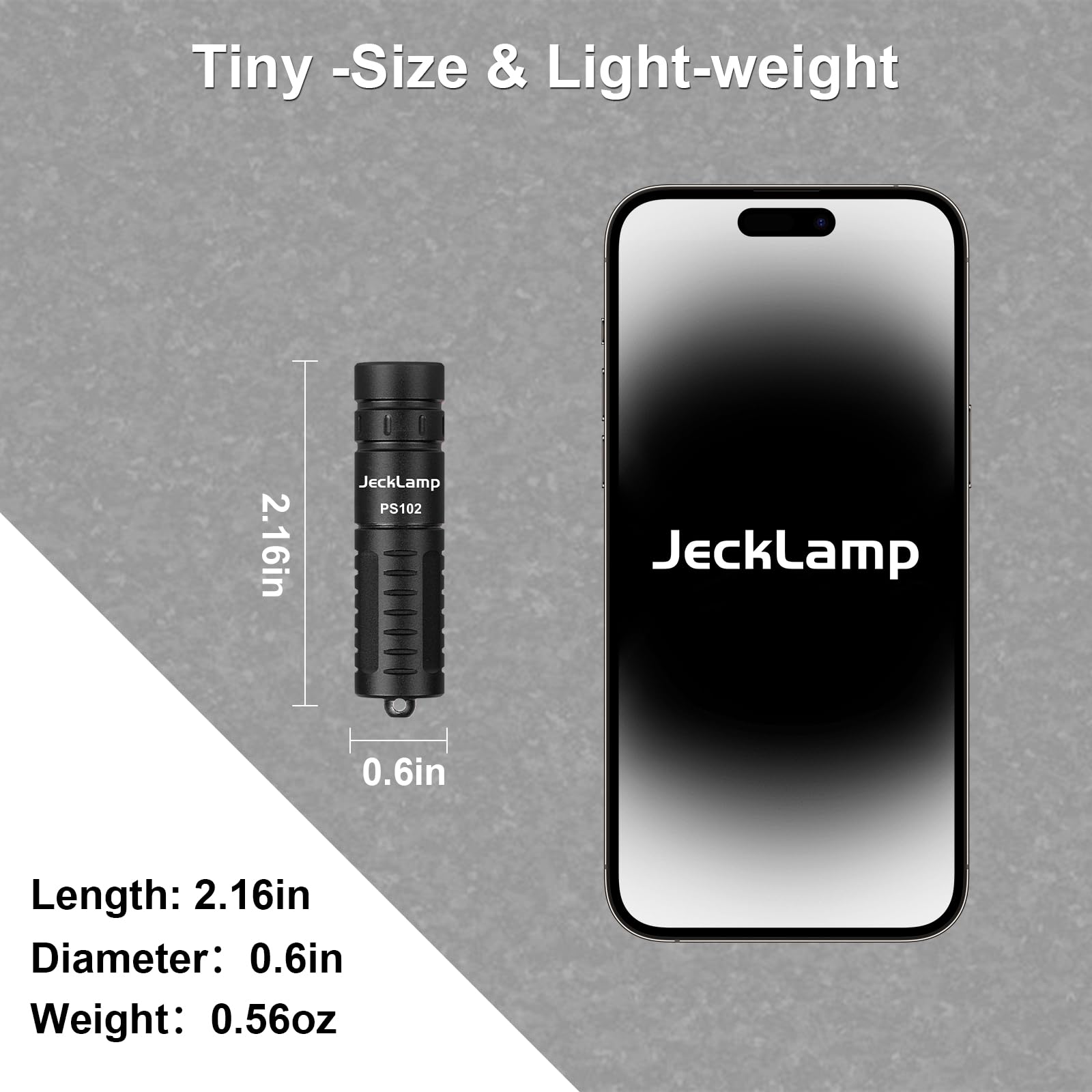 Jecklamp Rechargeable Keychain Flashlight, 200 Lumens Edc Pocket Flashlight, Tiny Led Keyring Flashlight With Built-In Battery F