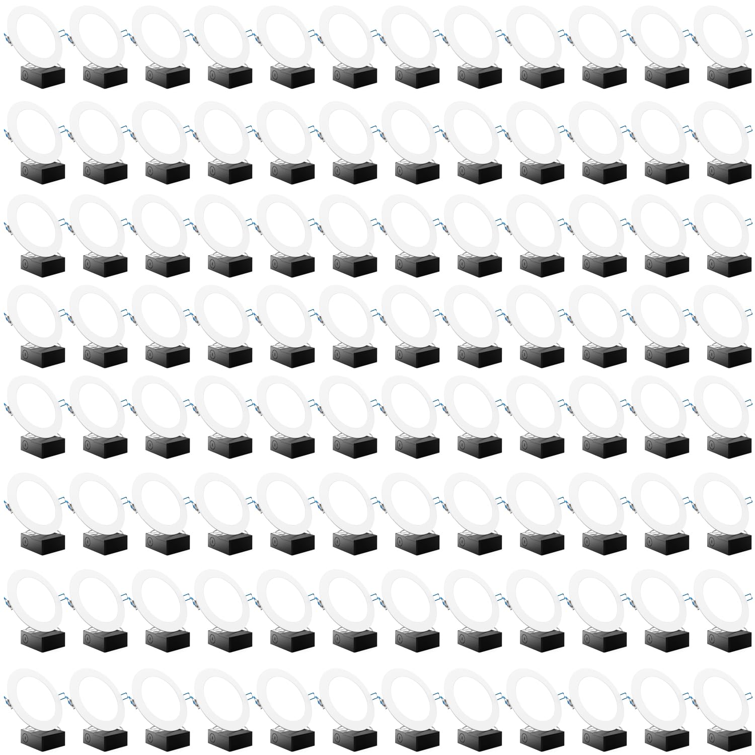 Sunco 96 Pack 6 Inch Ultra Thin LED Recessed Ceiling Lights, Slim Canless with Junction Box, 850 LM, 3000K Warm White, Dimmable,