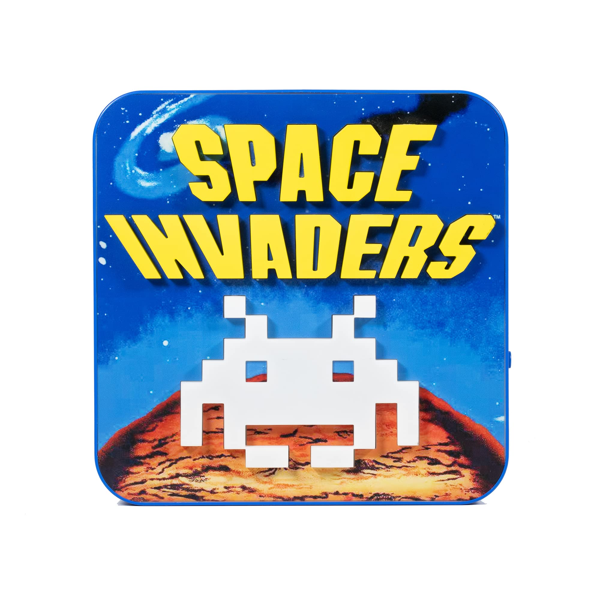 Numskull Space Invaders Lamp Wall Light - Ambient Lighting Gaming Accessory for Bedroom, Home, Study, Office, Work - Official Sp