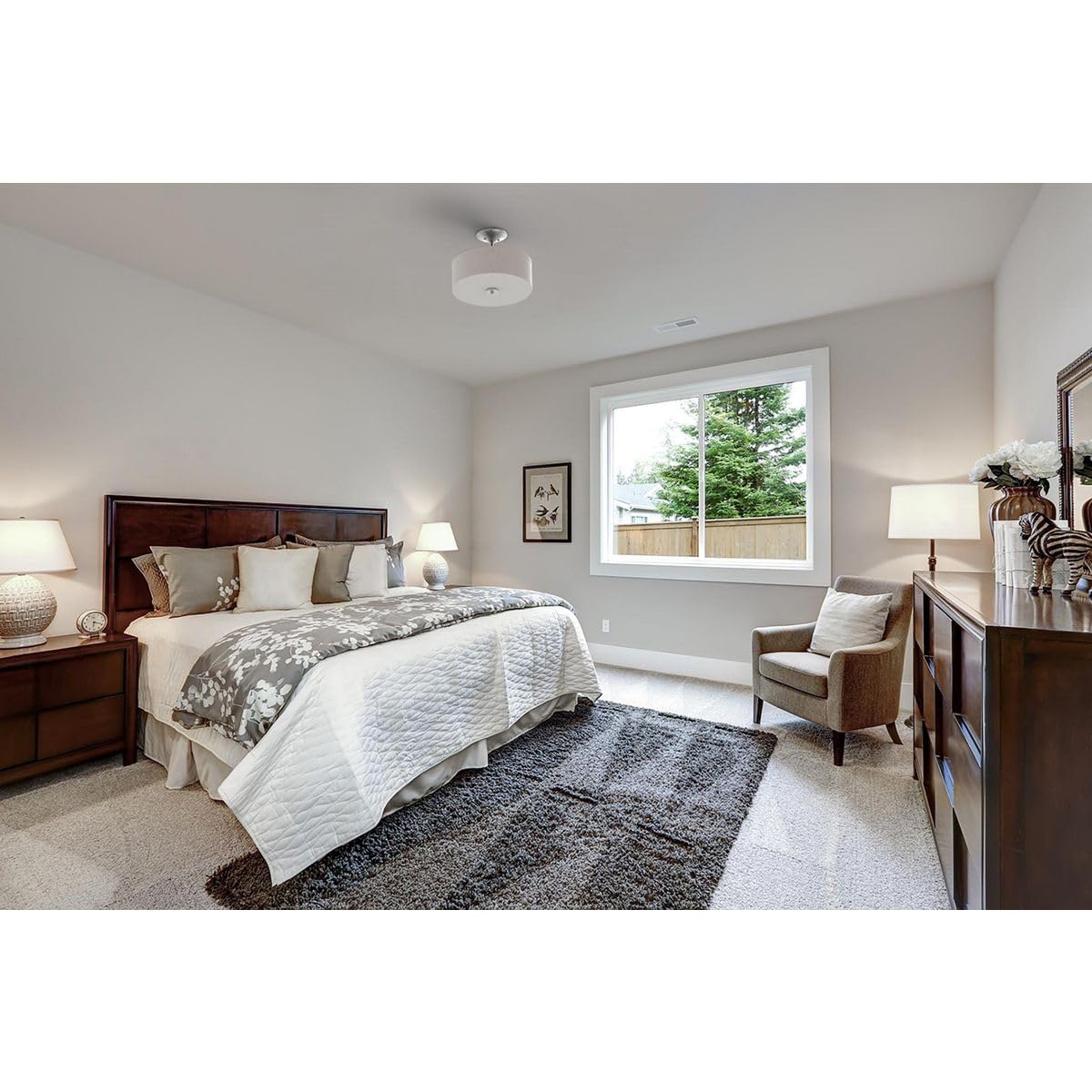 Progress Lighting Inspire Collection 13'' Two-Light Semi-Flush, 10.13X13.00X13.00, Nickel