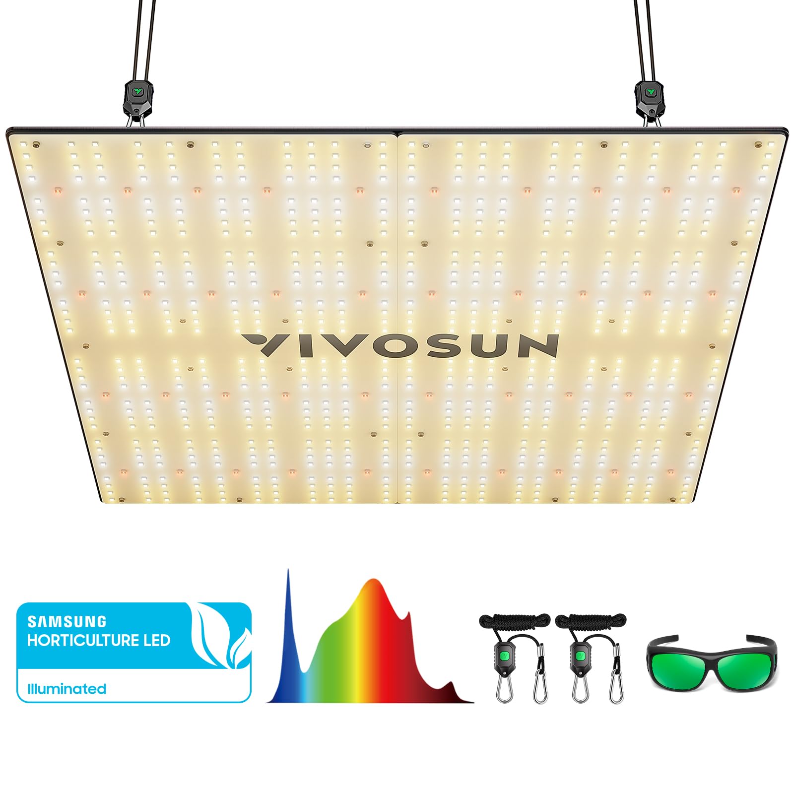 Vivosun Vs3000 Led Grow Light With Samsung Lm301 Diodes & Daisy Chain Driver Dimmable Lights Sunlike Full Spectrum For Seedling Veg & Bloom 300W Plant Grow Lamps For 3X3/4X4 Grow Tent