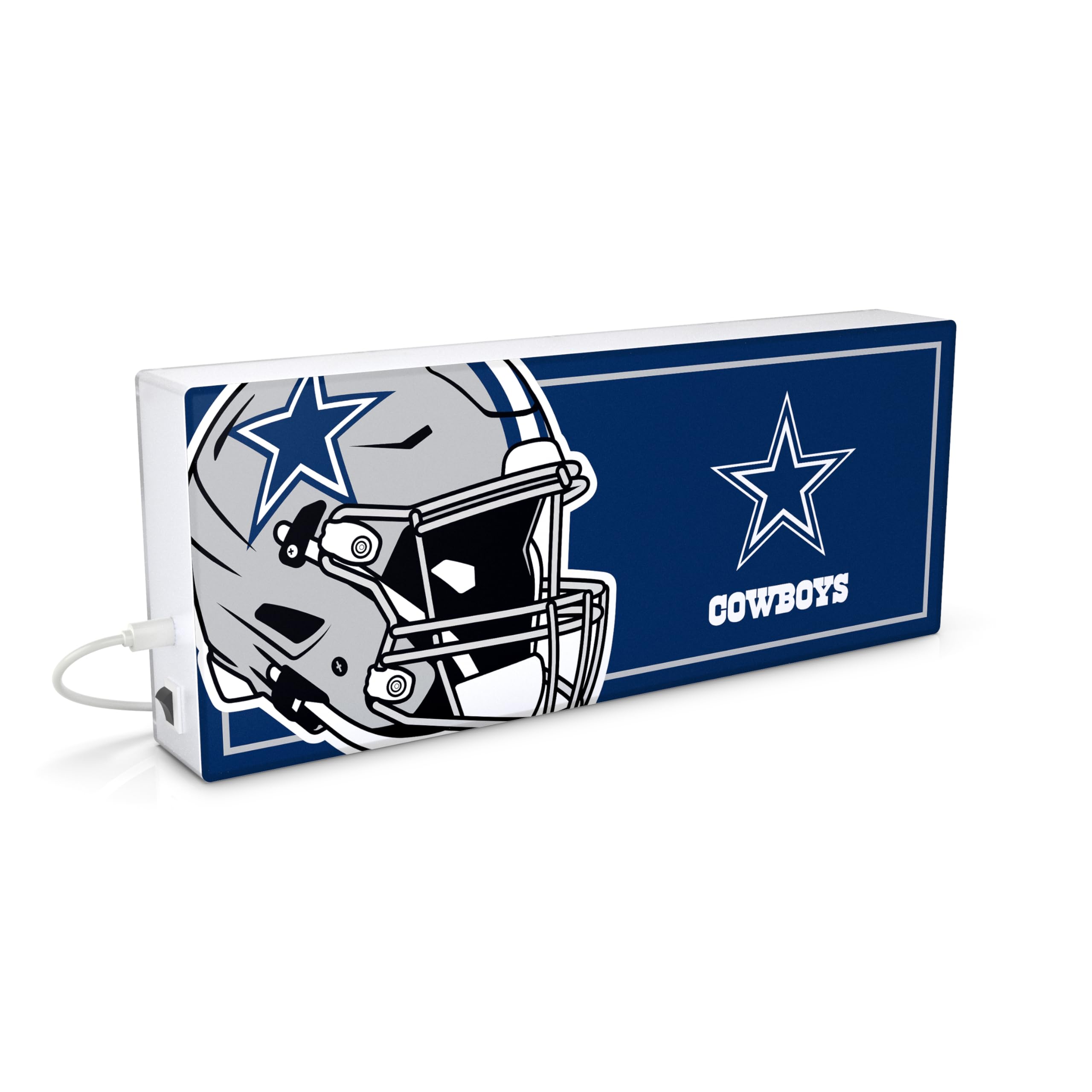 SOAR NFL LED Ambience Light Box: Elevate Your Space with Officially Licensed Wall D  cor, Dallas Cowboys