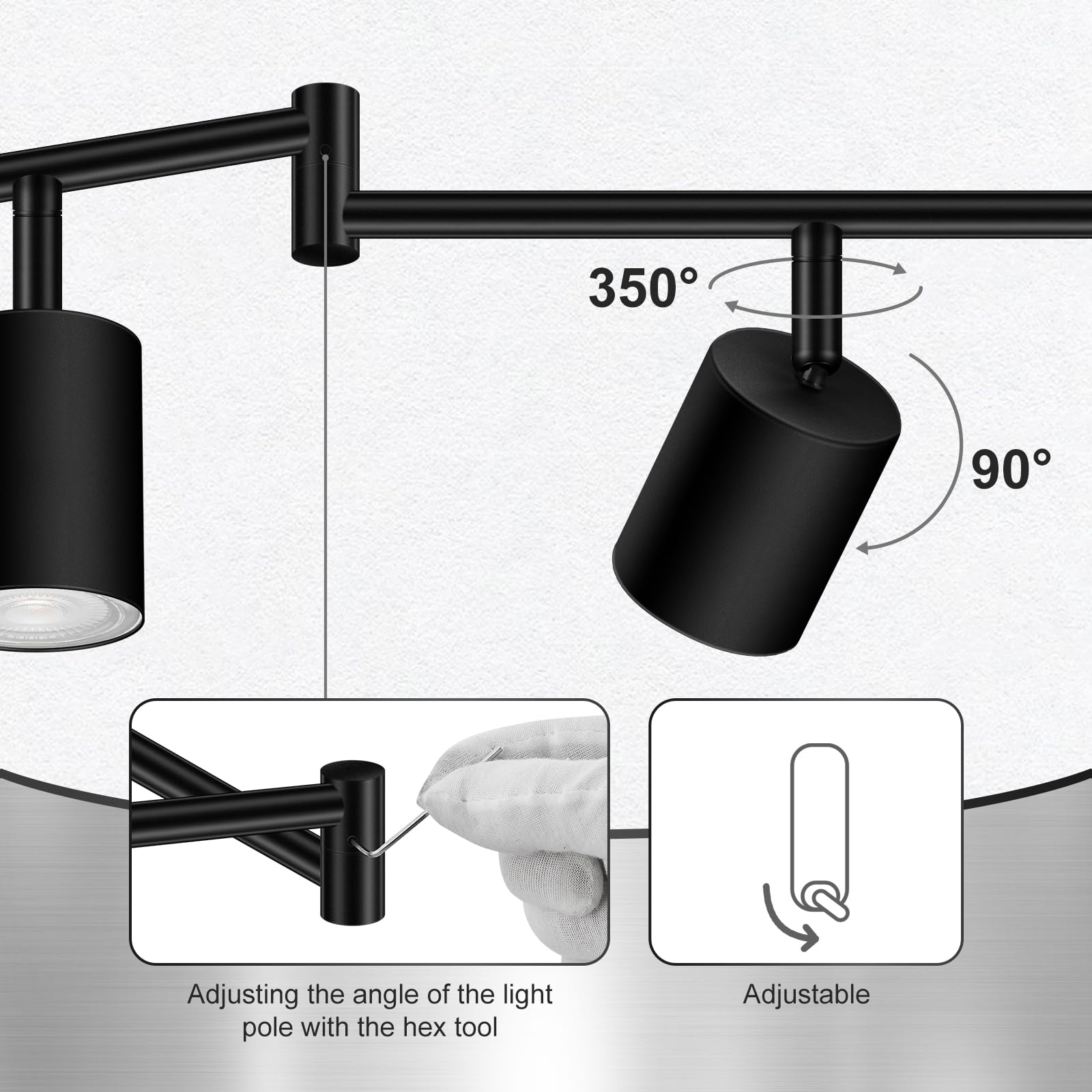 Auquee 6 Light Track Lighting Fixtures Ceiling  Matte Black Kichen Track Lighting Fixtures With Rotatable Light Heads  Foldable Lamp Arms  Modern Led Track Lights For Kitchen/Hallway  No Gu10 Bulb