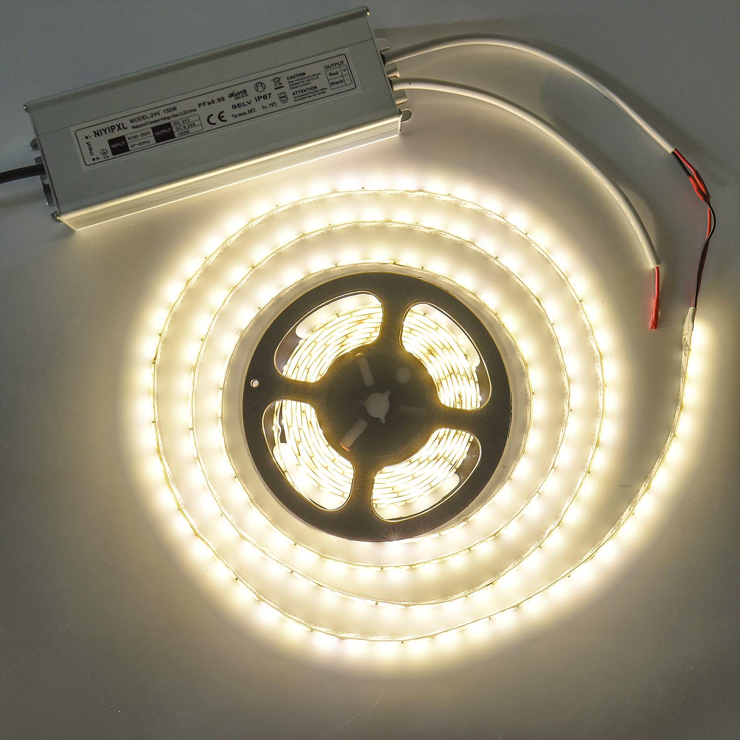 Led Driver 150 Watts 24V Dc Low Voltage Transformer, Waterproof Ip67 Led Power Supply, Adapter With 3-Prong Plug 3.3 Feet Cable