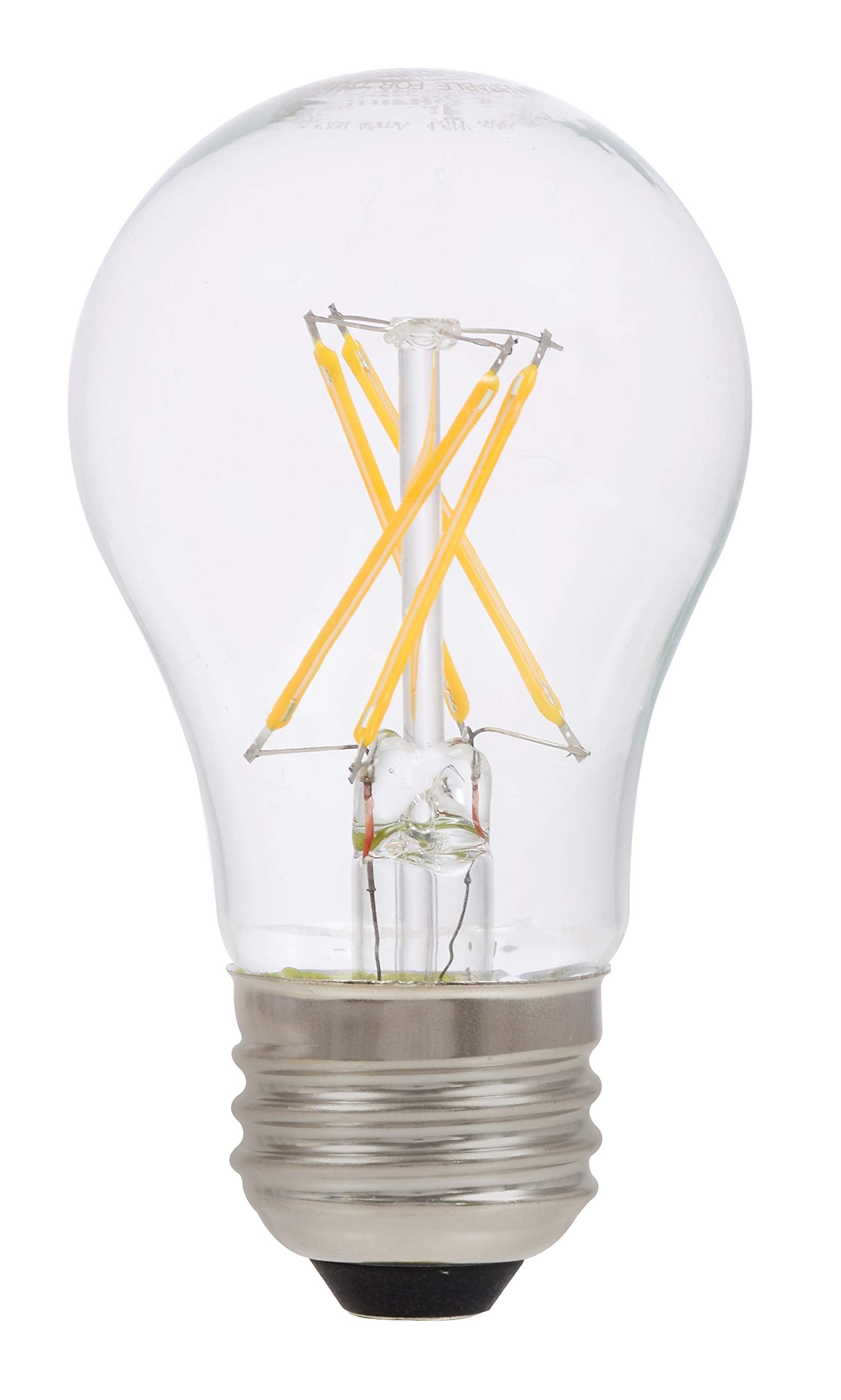 LEDVANCE SYLVANIA 40W A15 Soft White LED Bulbs, Dimmable, Clear, 2 Pack, Model 40761, Glass