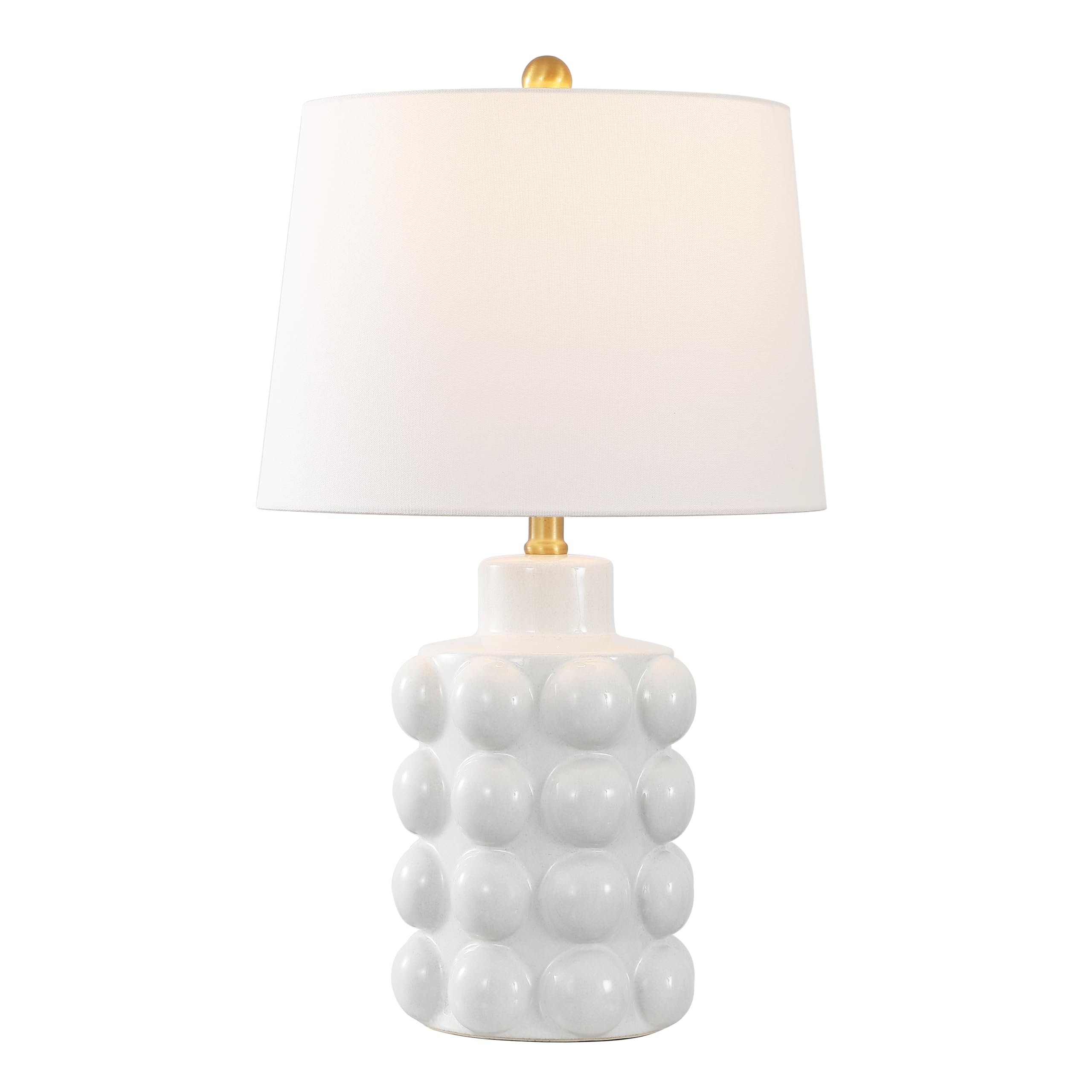 SAFAVIEH Lighting Collection Konny 24-inch Antique White Ceramic Table Lamp (LED Bulb Included)