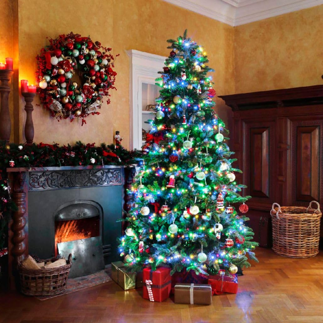 Lumineo 1000 LED Christmas Lights Set, Multi-Colored, Green Wire, 74 Feet, Model 781657