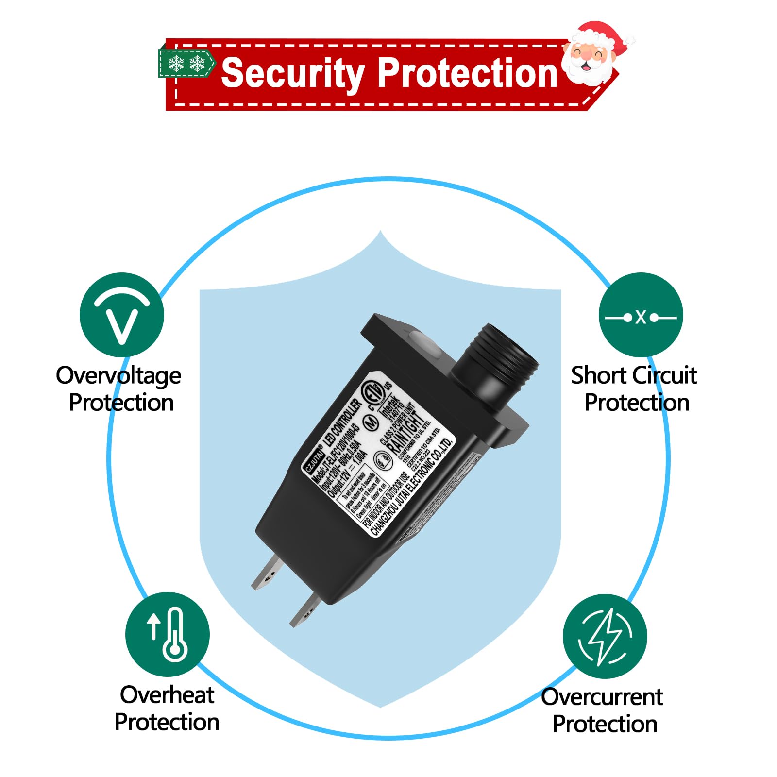 Ffzzkj 12V 12W 1A Led Transformer Replacement Class 2 Power Supply For Halloween/Christmas Inflatable Decorations Ip44 Waterproo