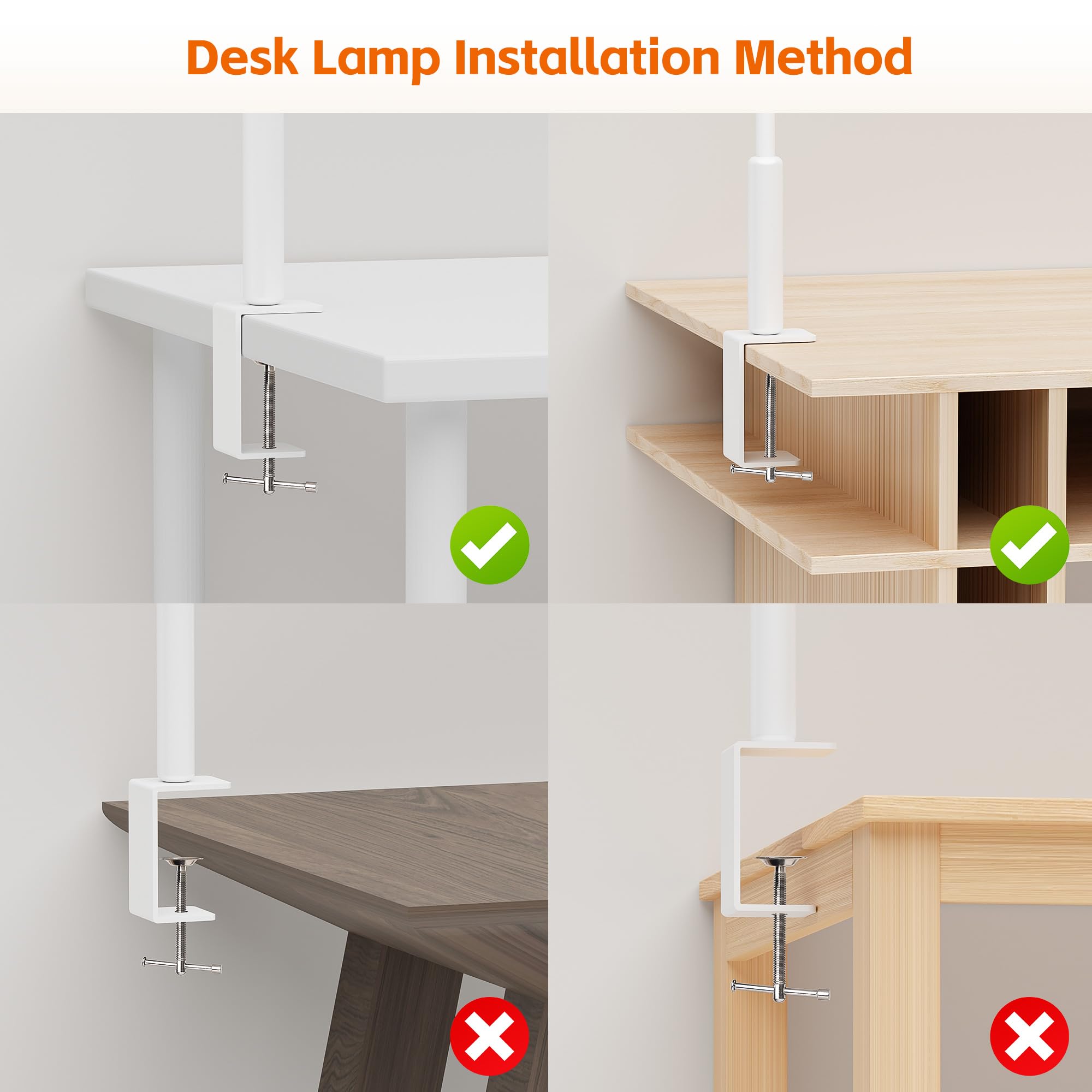 Seoufrdz Led Desk Lamp With Clamp, Eye-Caring Adjustable Brightness, 3 Lighting Modes, Touch & Remote Control Clip Light For Hom