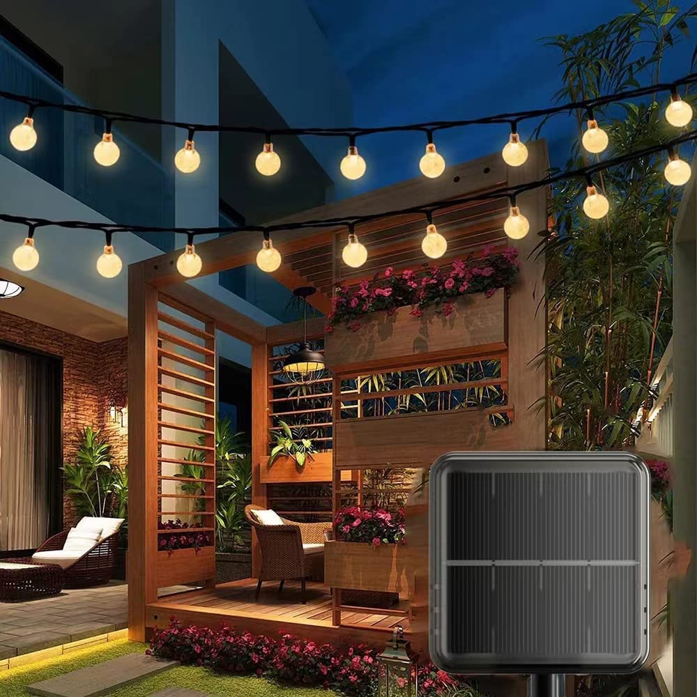 Solar Lights Outdoor, 60 LED 36.5 FT Solar String Lights Outdoor Waterproof with 8 Lighting Modes for Garden Yard Porch Wedding 