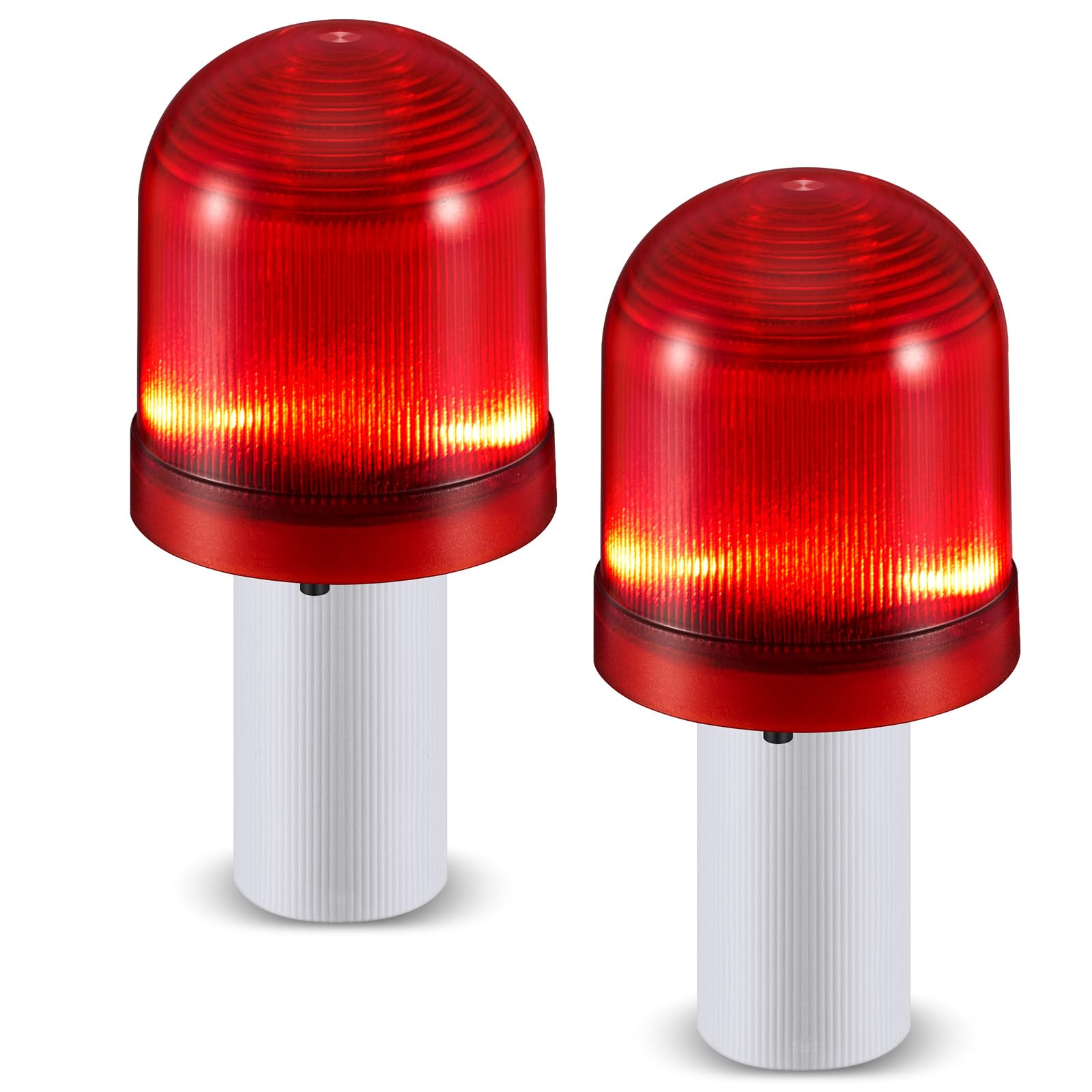 VIHOSE 2 Pcs LED Traffic Cone Lights Traffic Cone Flasher with 3 Flashing Modes Light Warning LED Light for Collapsible Cones Sa