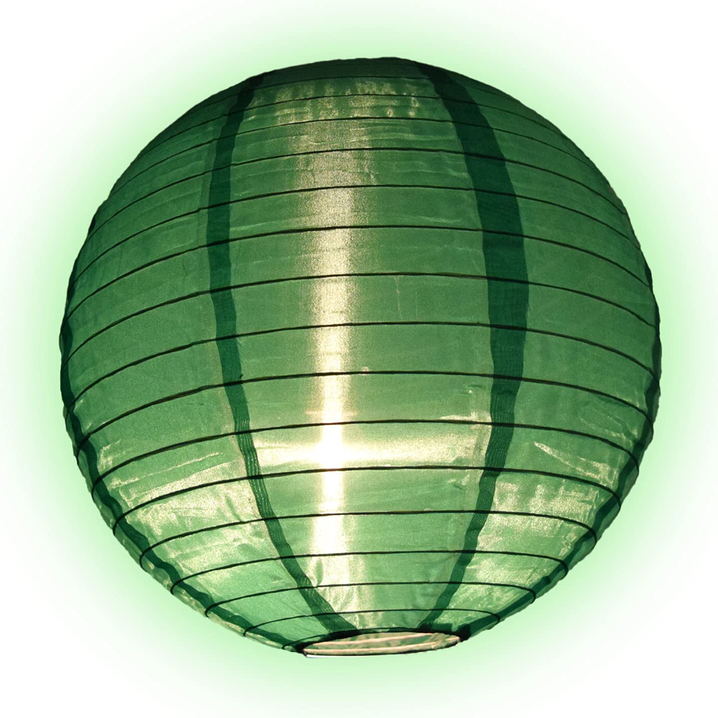 Paperlanternstore.Com 14 Inch Dark Green Nylon Lantern, Durable Hanging Decoration