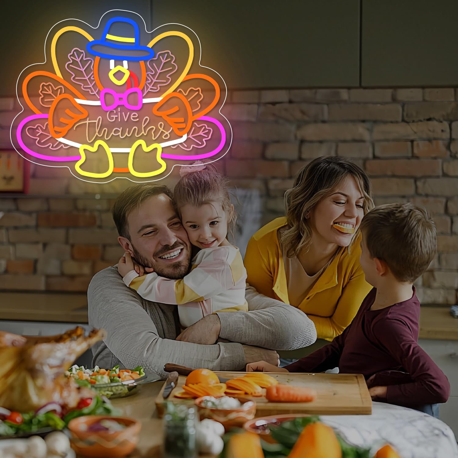 Turkey Neon Sign Thanksgiving Neon Sign Dimmable Thanksgiving Neon Light For Wall Decor Turkey Neon Light For Home Party Holiday Gift