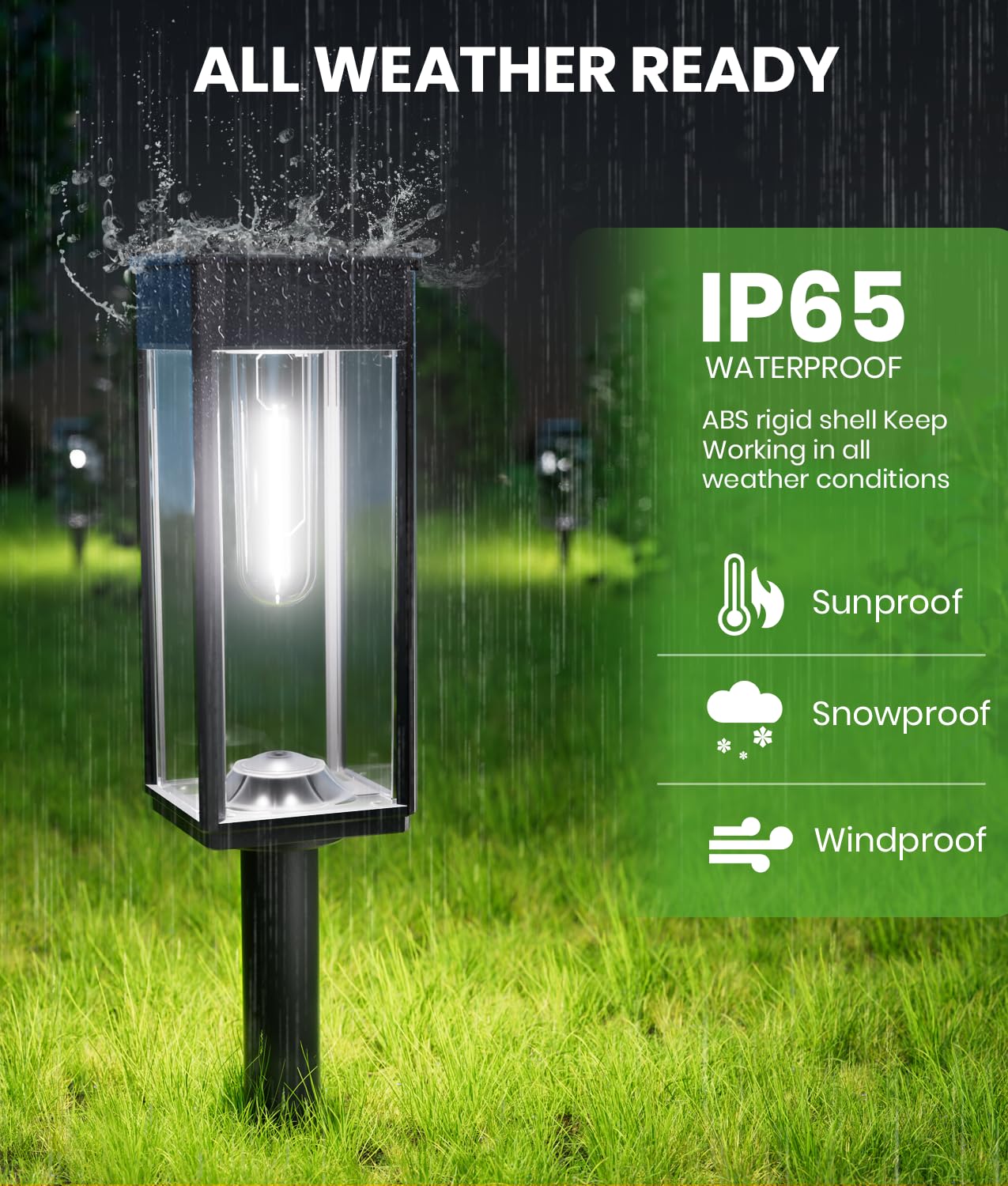 Bitpott Bright Solar Pathway Lights Outdoor Waterproof Ip65  8 Pack Auto On/Off Solar Outdoor Lights For Path  Yard  Landscape  Lawn  Patio  Walkway  Driveway  Garden Decor Lighting Solar Powered
