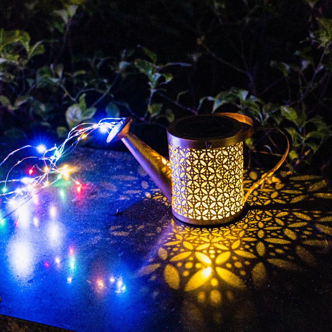 Srnpmiu Garden Decor Light For Outside Color - Solar Watering Can Light,Solar Lights Outdoor Decorative,Hanging Waterproof Yard