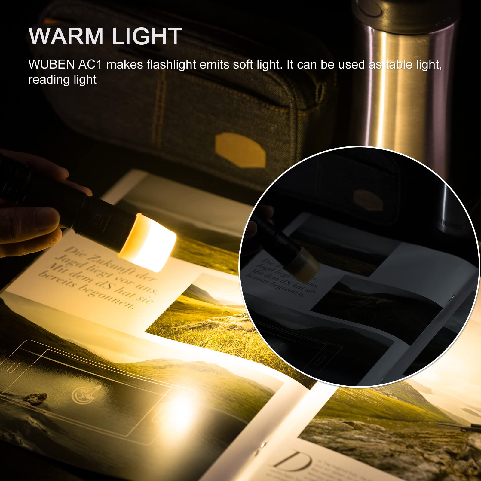 WUBEN Flashlight Diffuser AC1 - Durable Silicone Compatible with 24.5-26mm Lamp Caps for C3 L50 L50S TO40R TO46R, 3 Colors