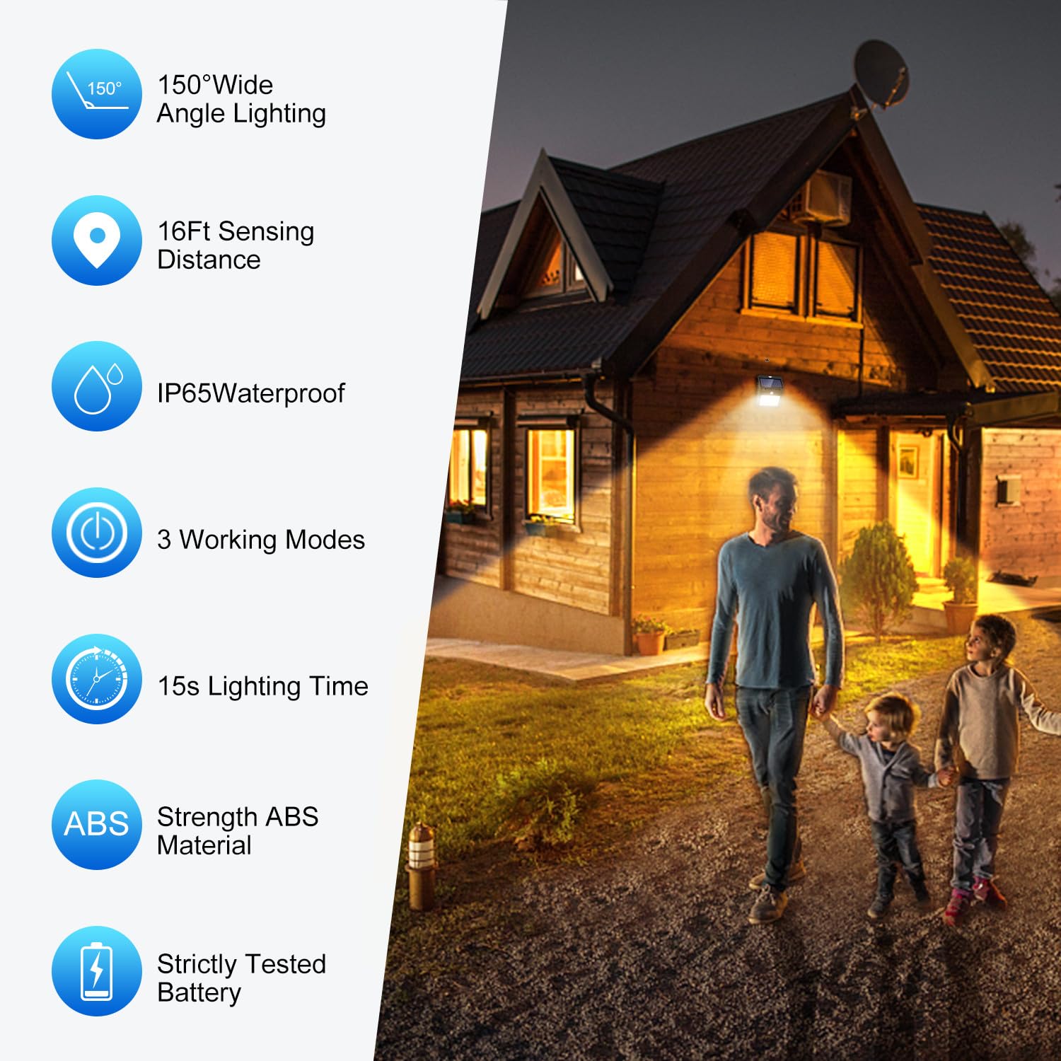 Solar Lights Outdoor, 6 Pack Solar Motion Sensor Outdoor Lights With 3 Lighting Modes, Ip65 Waterproof Solar Fence Lights For Ho