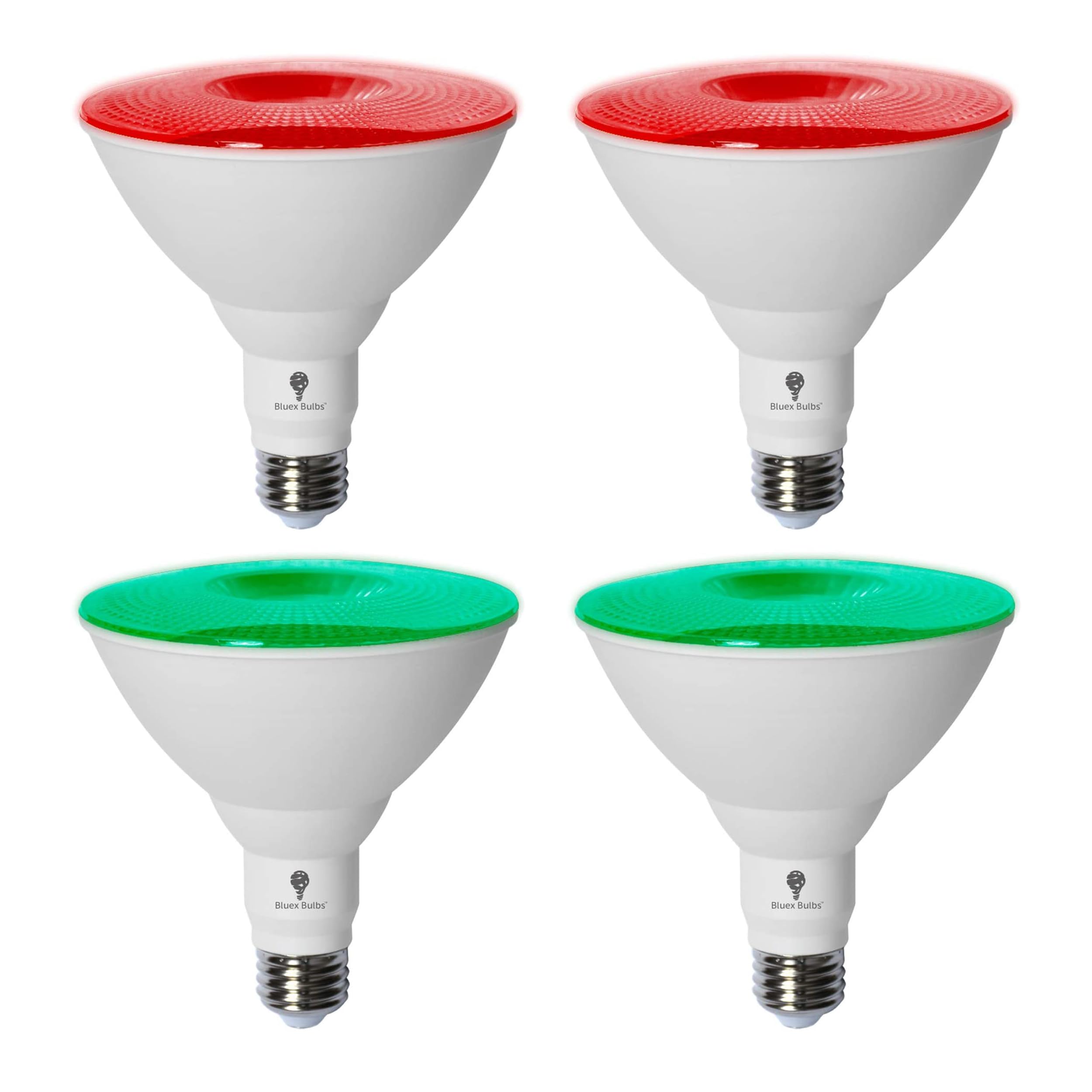 Bluex Bulbs Led Par38, 2 Count - 18W Blue Light Bulb - Dimmable - E26 Base - 1500 Lumen - Party, Holiday Lighting