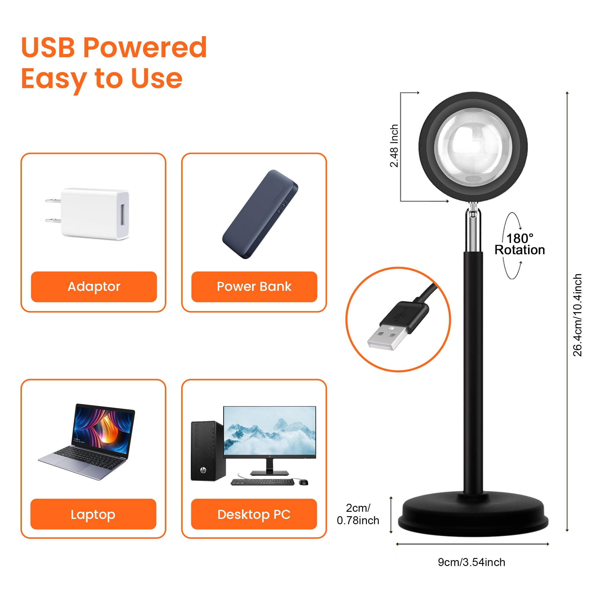Tsrarey Sunset Lamp Projector With Remote Control, Multiple Colors Led App Control Sunset Light Three Control Methods Night Light For Room Decor/Christmas Gifts/Photography/Party/Bedroom Decor