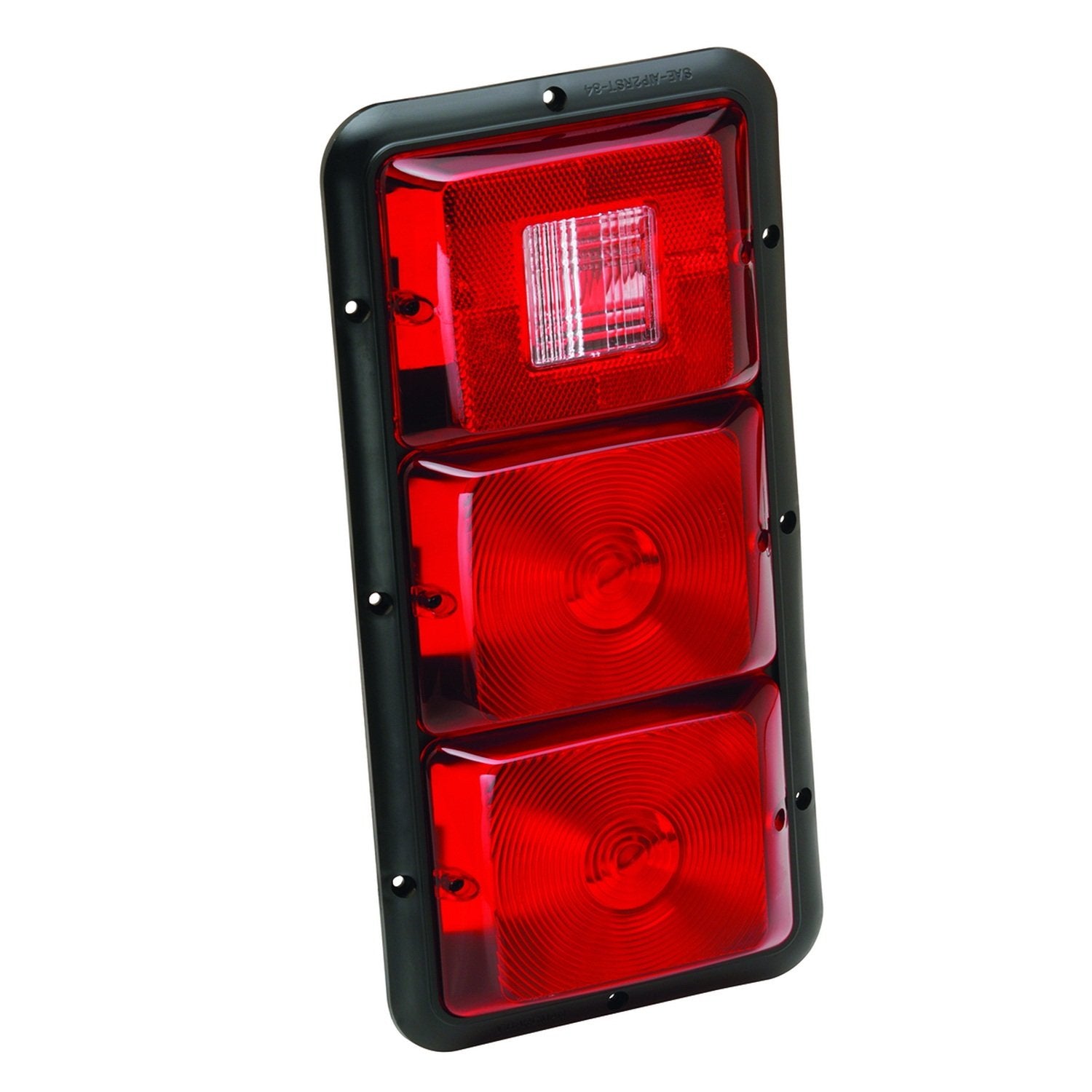 Bragman 84 Series Recessed Triple Vertical Taillight (Red, Red, Backup With Black Base)