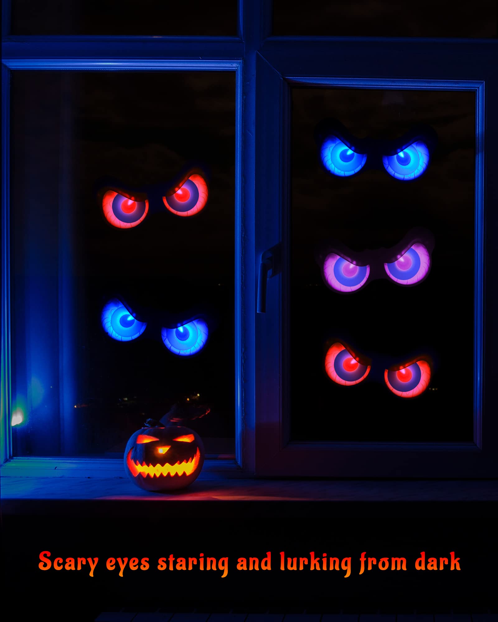 Halloween Decorations, Flashing Peeping Eyes, Spooky Animated Led Eyes, Dark Activite, Halloween Glowing Decorations, Outdoor Halloween Decor (5 Pack)