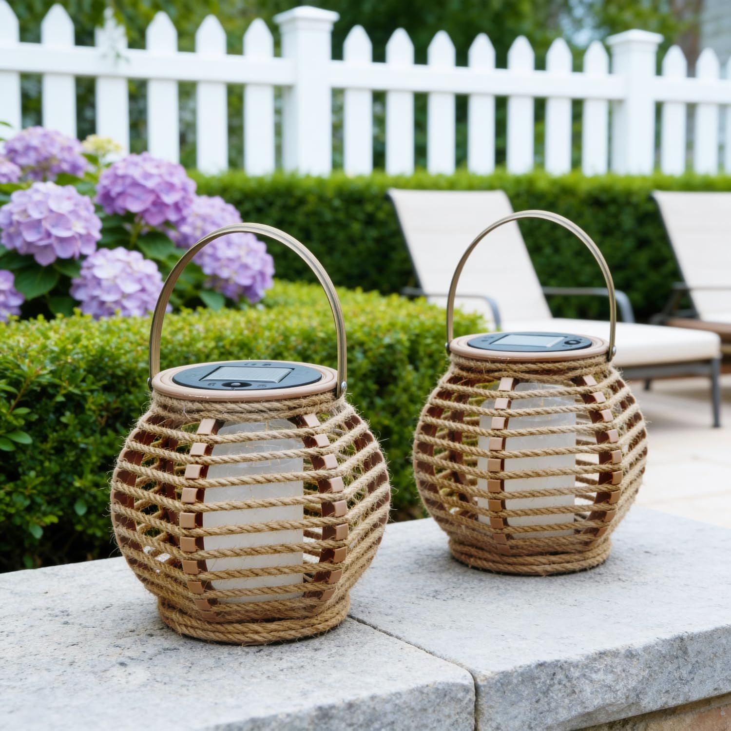 2 Pack Solar Lanterns Outdoor Waterproof  Compatible Candle Lantern in Bohemian Style for Garden  Backyard  Patio Decor  Birthday Gifts for Women Mom Grandma  Hanging Garden Lights for Outside