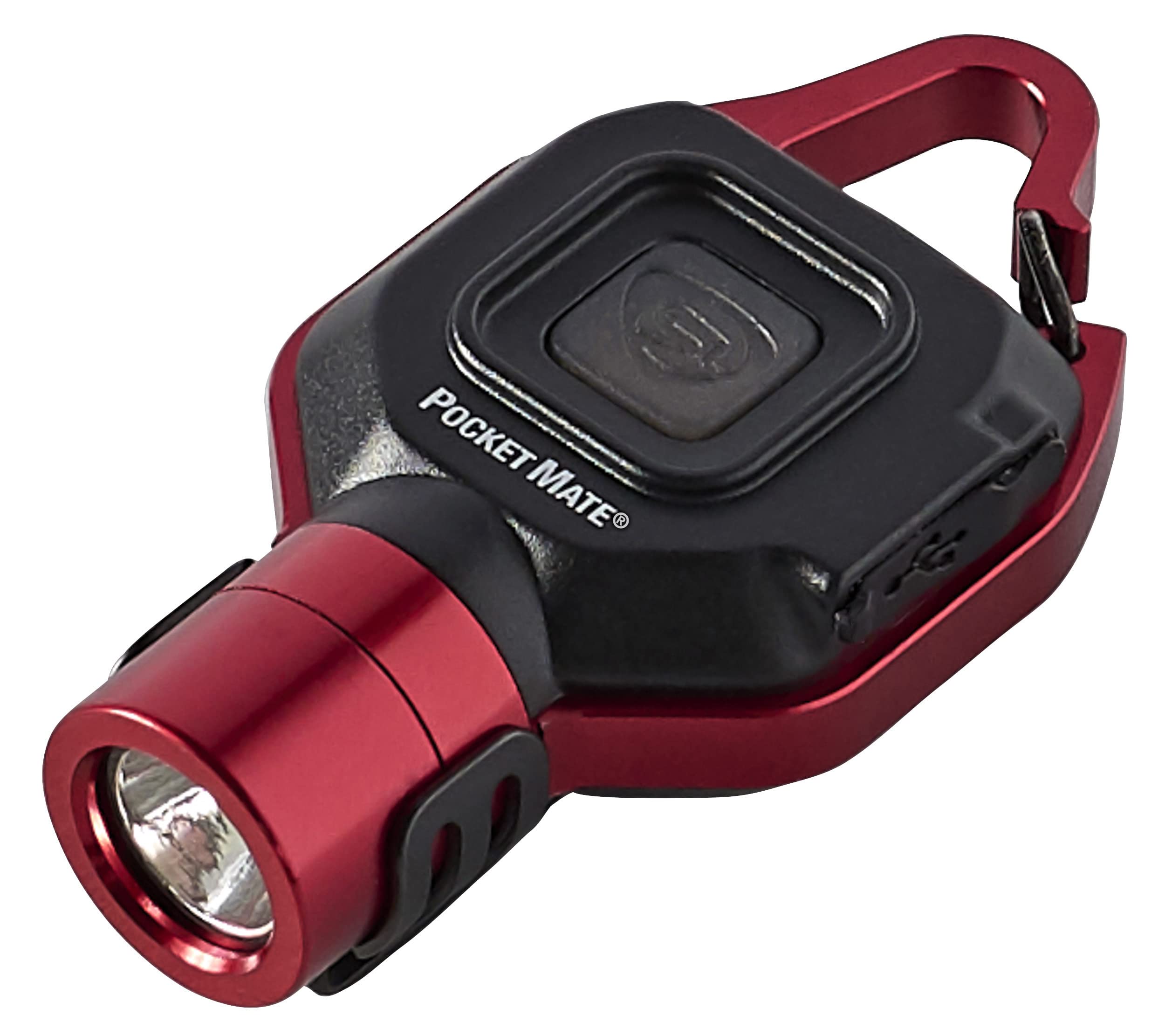 Streamlight Pocket Mate 325-Lumen USB Rechargeable Flashlight, One Size, Red, Model 73301, Aluminum Material