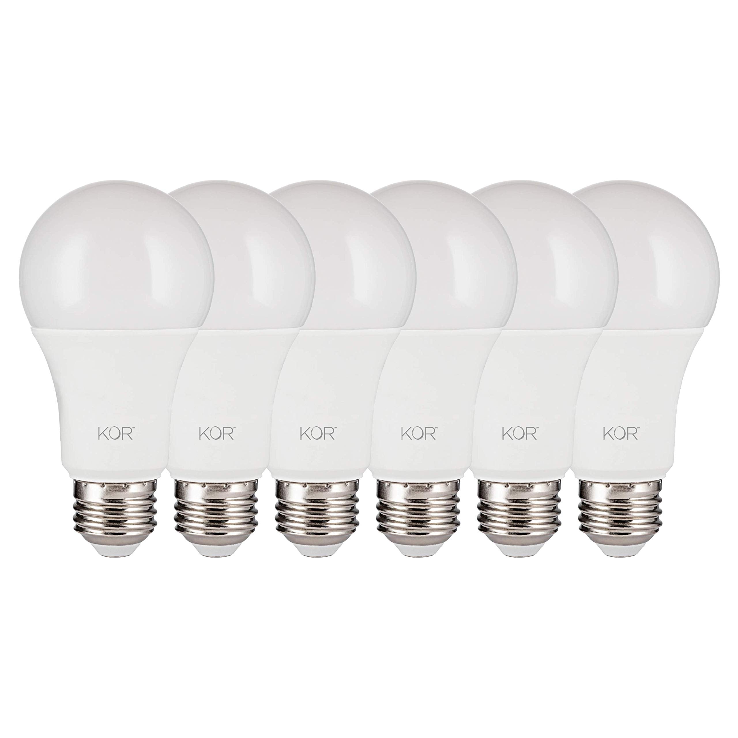 Kor 100W Equivalent Led Light Bulbs, 15W 1500 Lumens Daylight White 5000K Non-Dimmable, A19 E26 Standard Base, 10000 Hour Lifeti