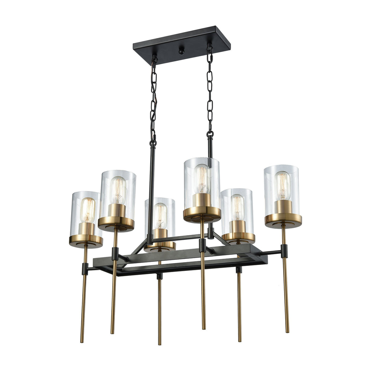 Elk Home North Haven 27'' Wide 6-Light Chandelier - Oil Rubbed Bronze, Metal Design