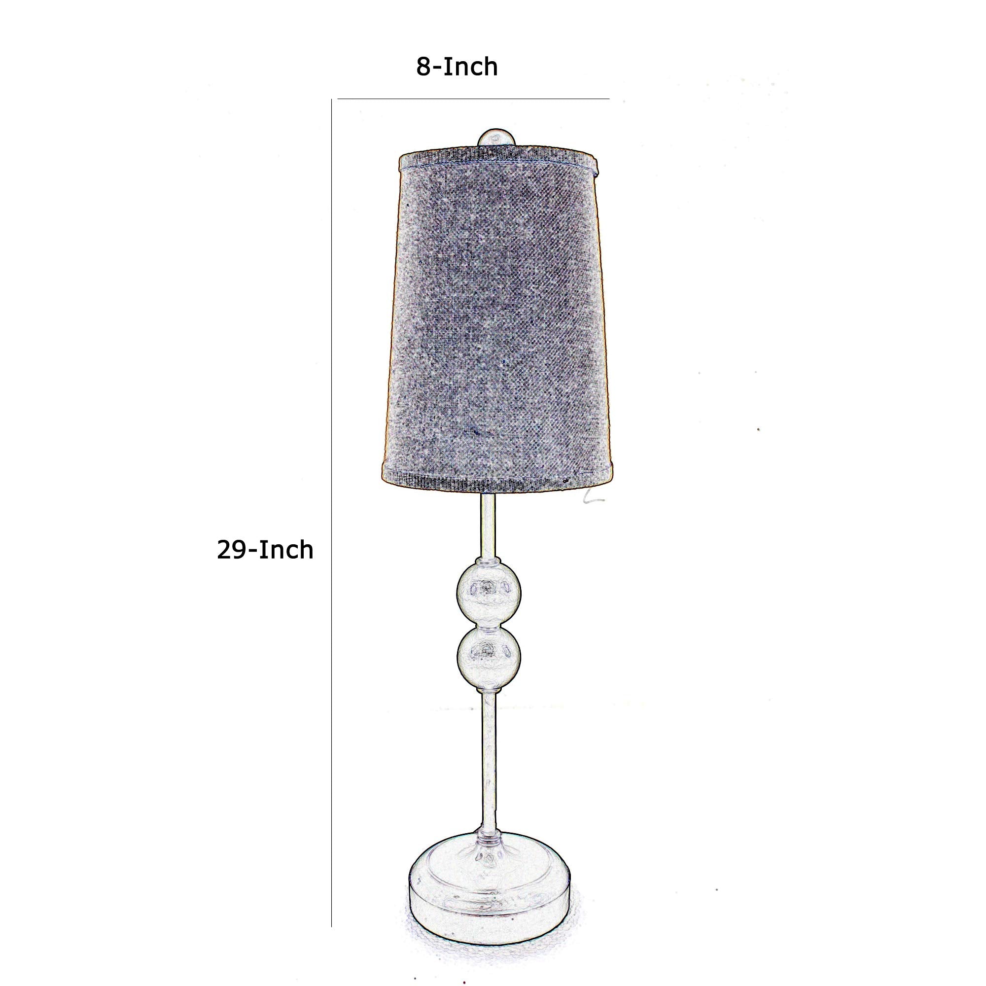Benzara Metal Spindle Design Table Lamp, Cone Shade, Round Base, Black, Model BM217233