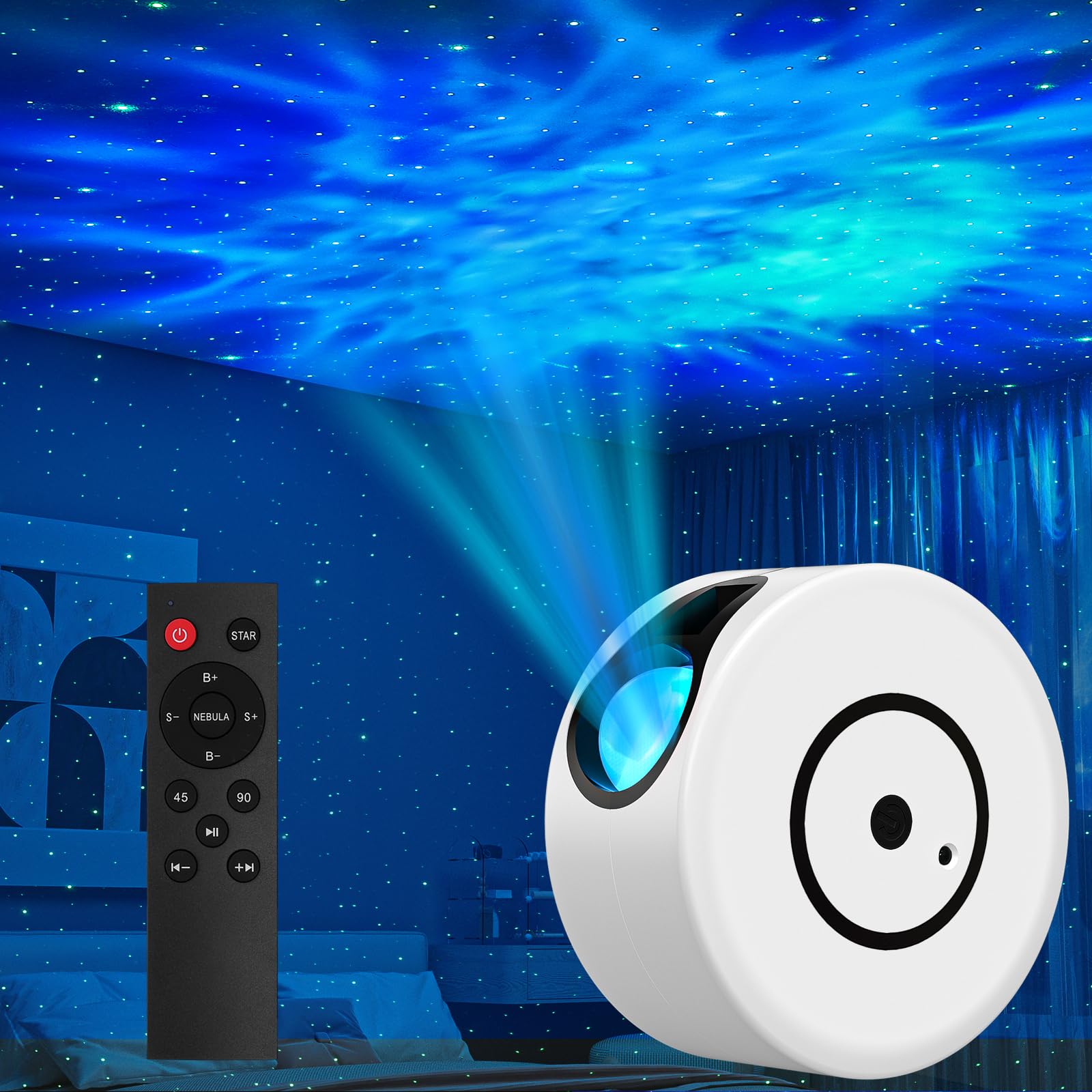 Galaxy Projector, Star Projector With Bluetooth Speaker, Led Night Light With Timer And Remote, For Christmas & Birthdays, Gifts For Adults, Teens