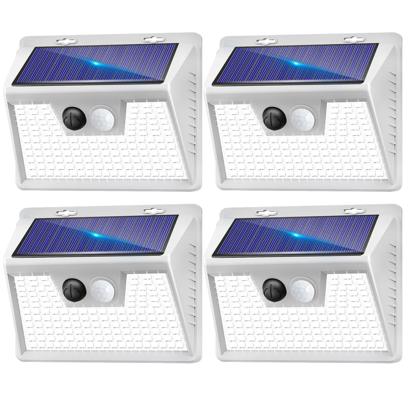 Solar Lights Outdoor 4 Pack, 140LED/3 Modes Motion Sensor Wall Lights Solar Powered, Wireless IP65 Waterproof Solar Wall Lights 