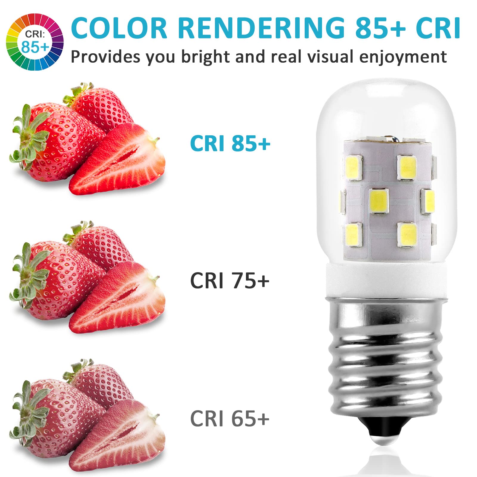 Miflus E17 Led Bulb Microwave Oven Light 8206232A Super Power Saving Multiple Purpose Appliance Bulb-3W(Equal To 40W Incandescen