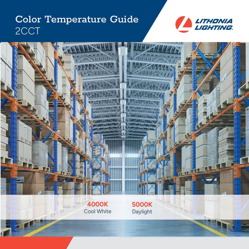 Lithonia Lighting Compact Pro Led High Bay Light  Ceiling Lighting Fixture  Adjustable 24000/27000/30000 Lumens  Selectable 4000K/5000K  Mvolt 120-277V (Cphb Alo16 Mvolt Sww9 80Cri Dwh)