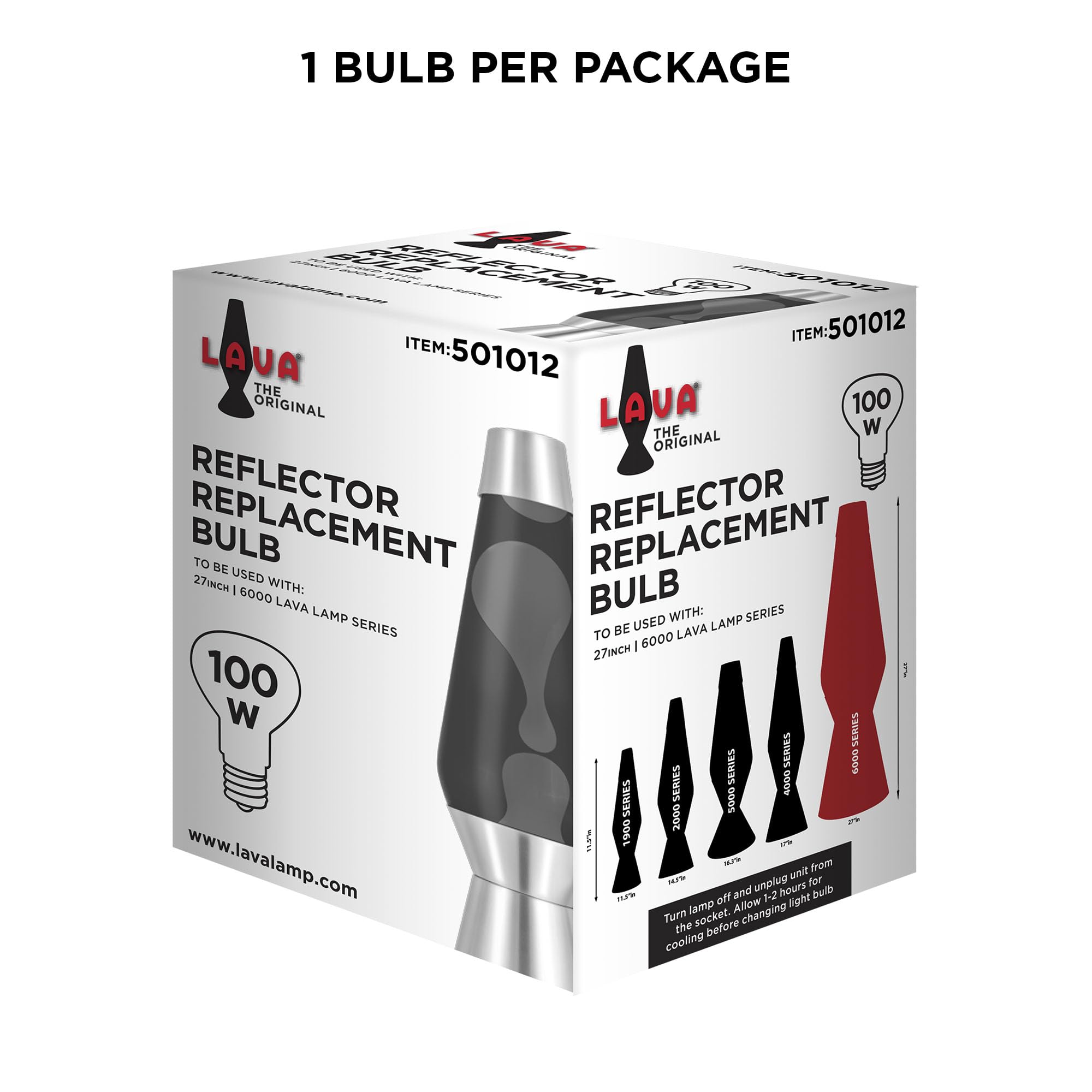 Lava 501012 Lava Lamp Replacement Bulb - 100W Glass, Transparent