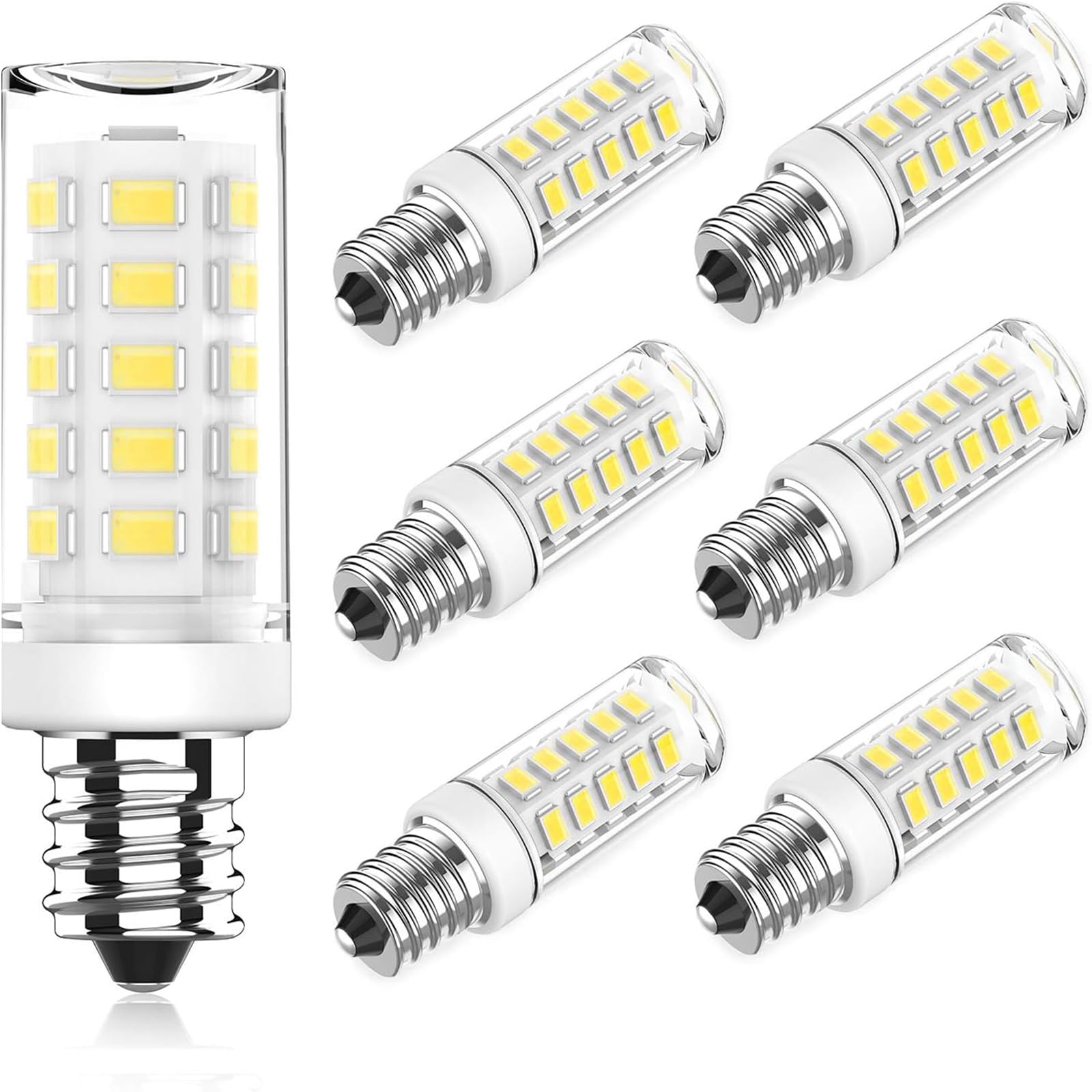 KLG E12 LED Bulb, Mini Candelabra Base, 4W (40W Equivalent), 5000K Daylight White Non-Dimmable, T3/T4 Small Bulb for Ceiling Fan