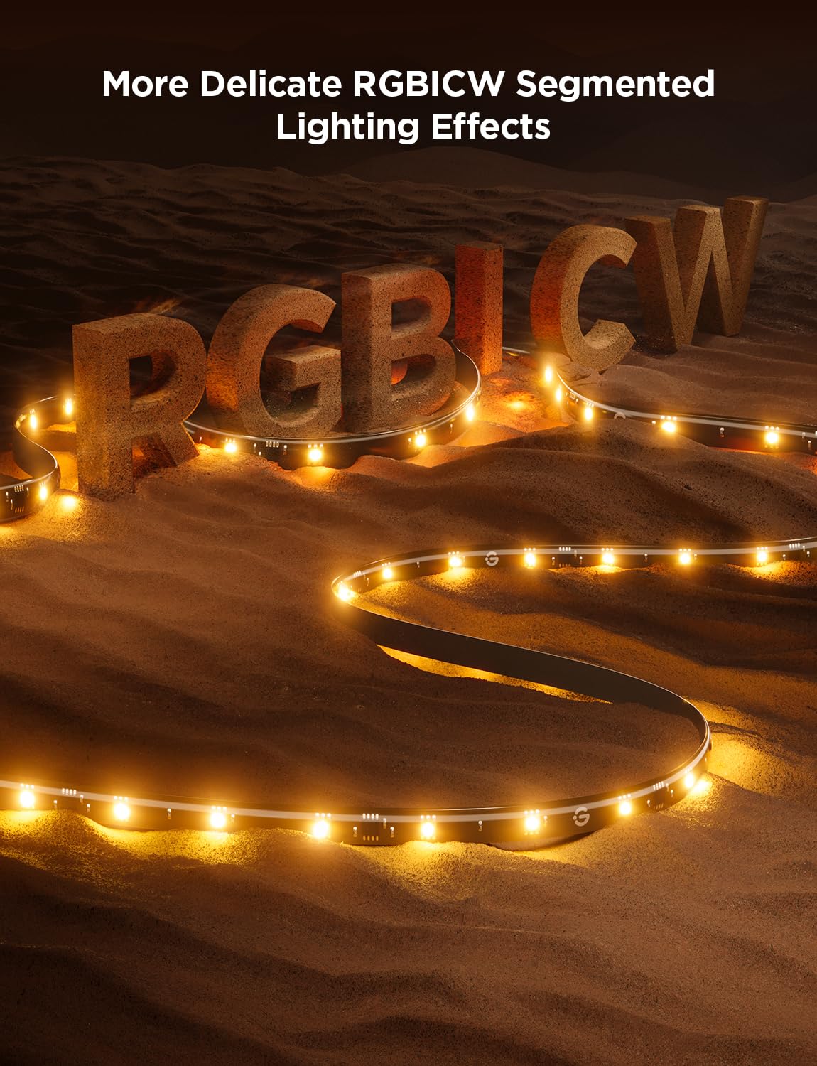 Govee TV Backlight 11.8FT RGBICW LED Strip Lights for 55-65 Inch TVs, Voice & APP Control, Multicolor, Model H6099