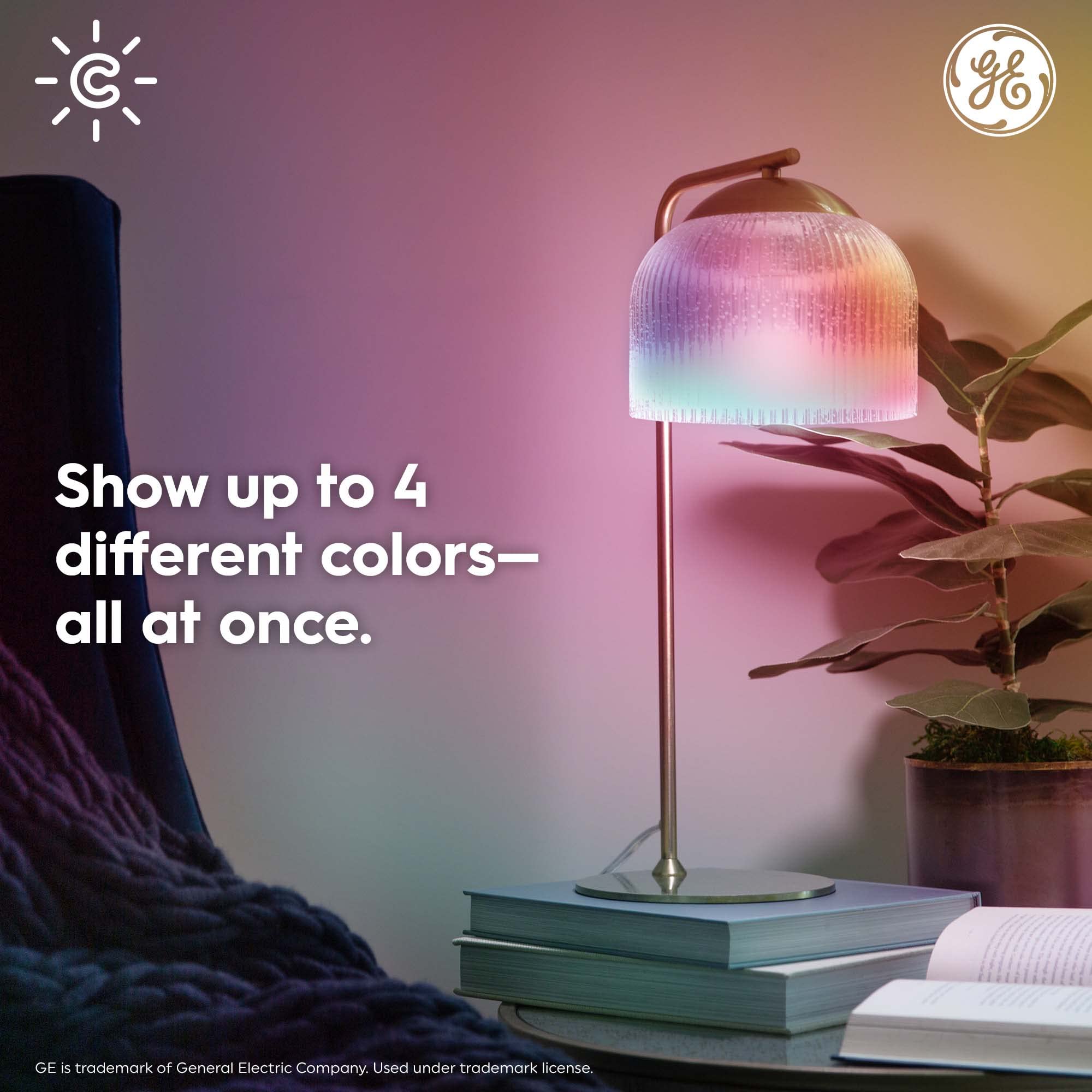 Cync A19 LED Smart Light Bulbs, Multicolor, Bluetooth & WiFi, Music Sync, 2 Pack, Model CLEDA199CDEN, Plastic