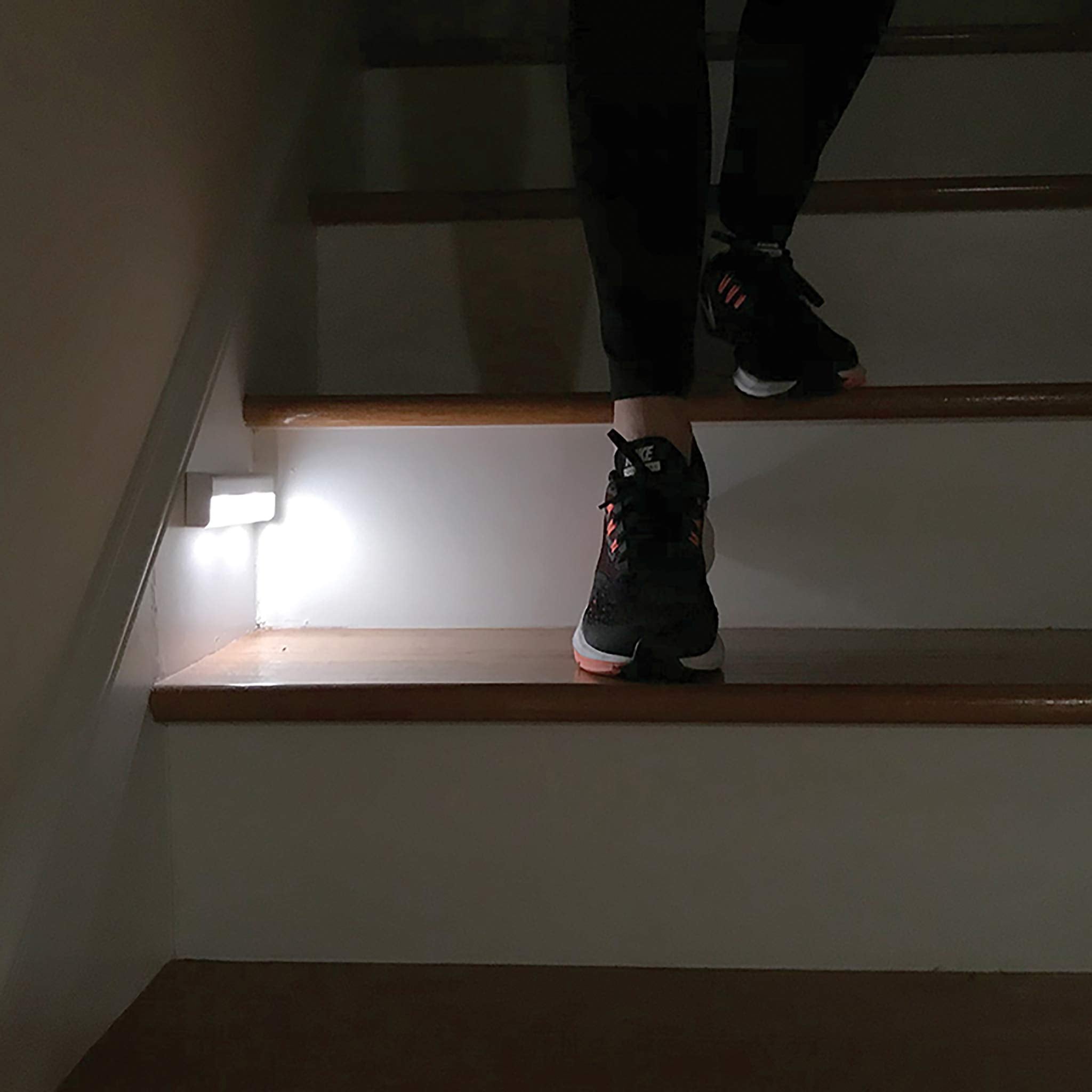 Brilliant Evolution Wireless LED Stair Lights - Motion Sensor, 3-Pack, Battery Operated, 3000K Warm White, Plastic, Model 8542001237