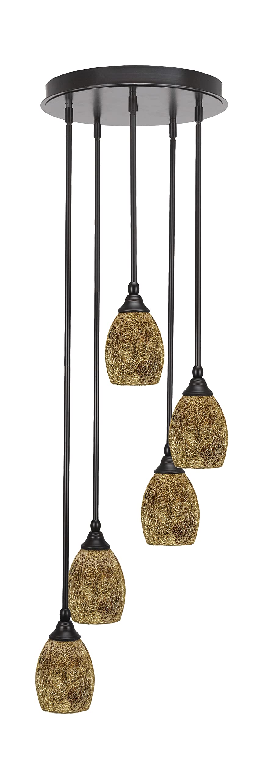 Empire 5 Light Cluster Pendalier in Espresso Finish (2145-ES-4175)