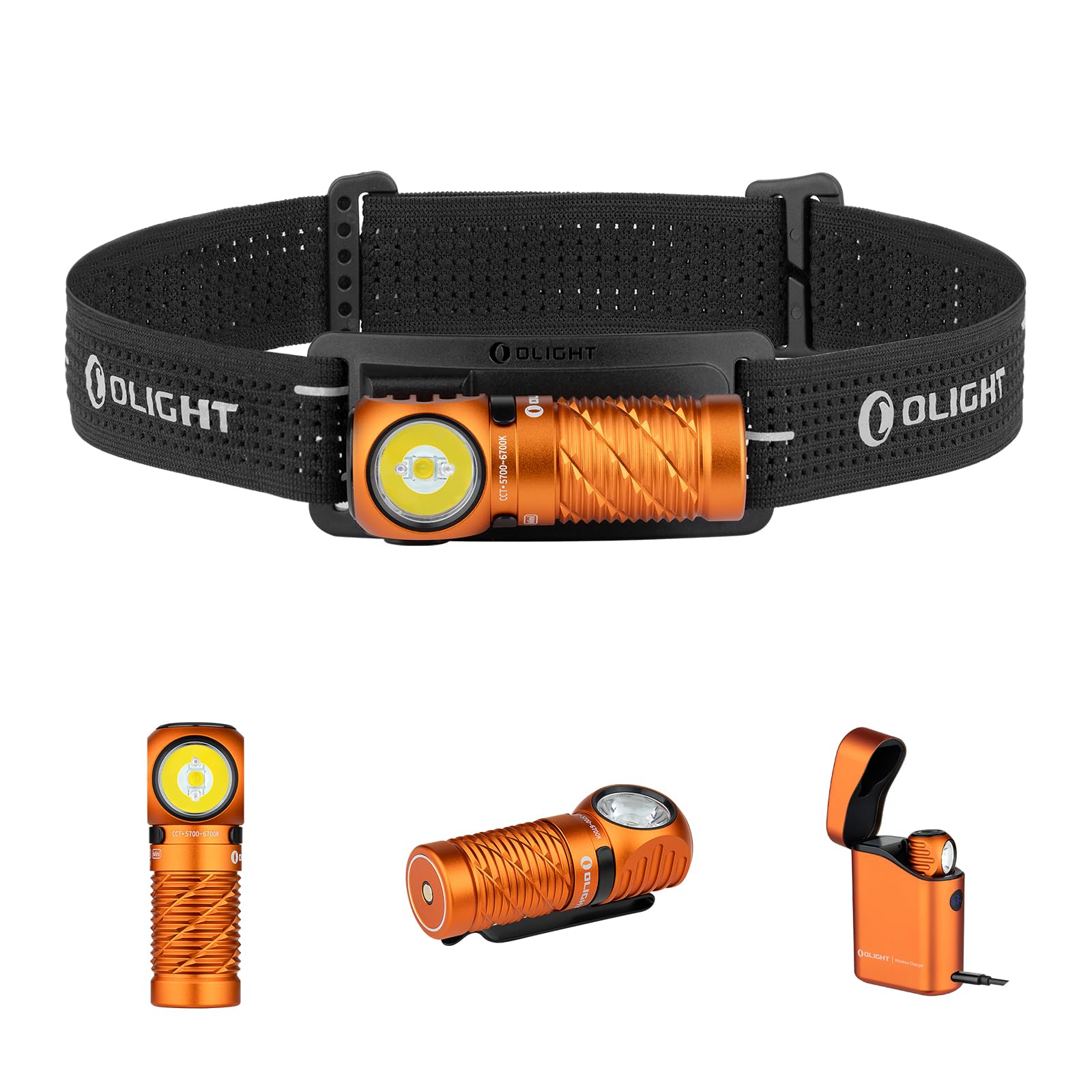 Olight Perun 3 Mini Premium Headlamp 1250 Lumens Flashlight With Type-C Charging Box, Rechargeable Headlight With Red Light Opti