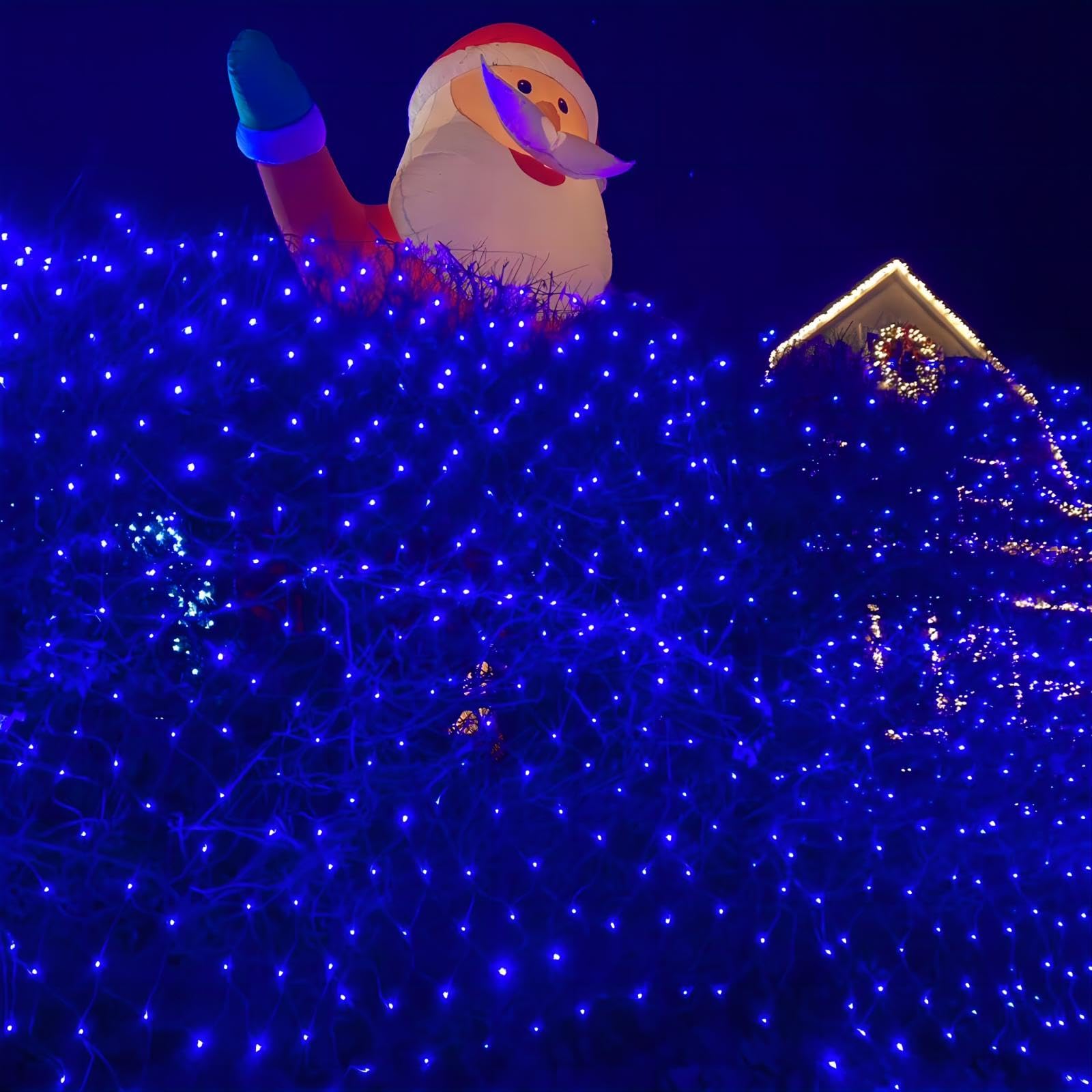 YEGUO Solar Christmas Lights Outdoor, 100 LED, 33ft, Waterproof, 8 Modes, Blue, Copper Material, 7.13 x 5.2 x 3.